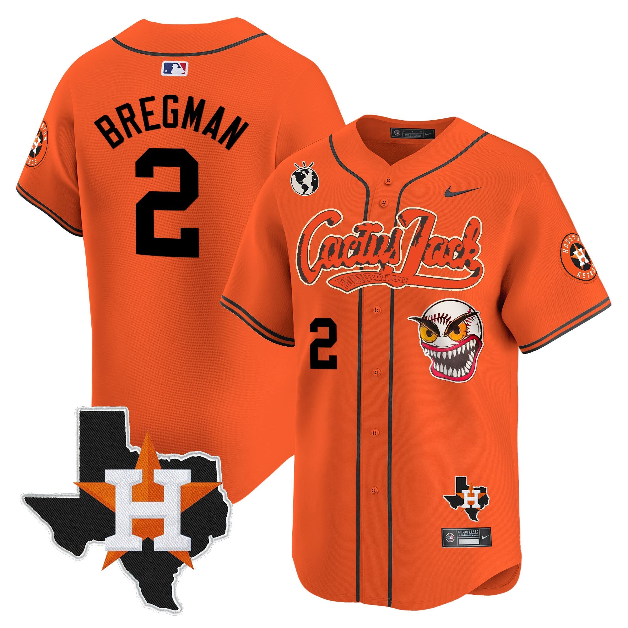 Men’s Houston Cactus Jack Patch Vapor Premier Limited Jersey V6 – Stitched