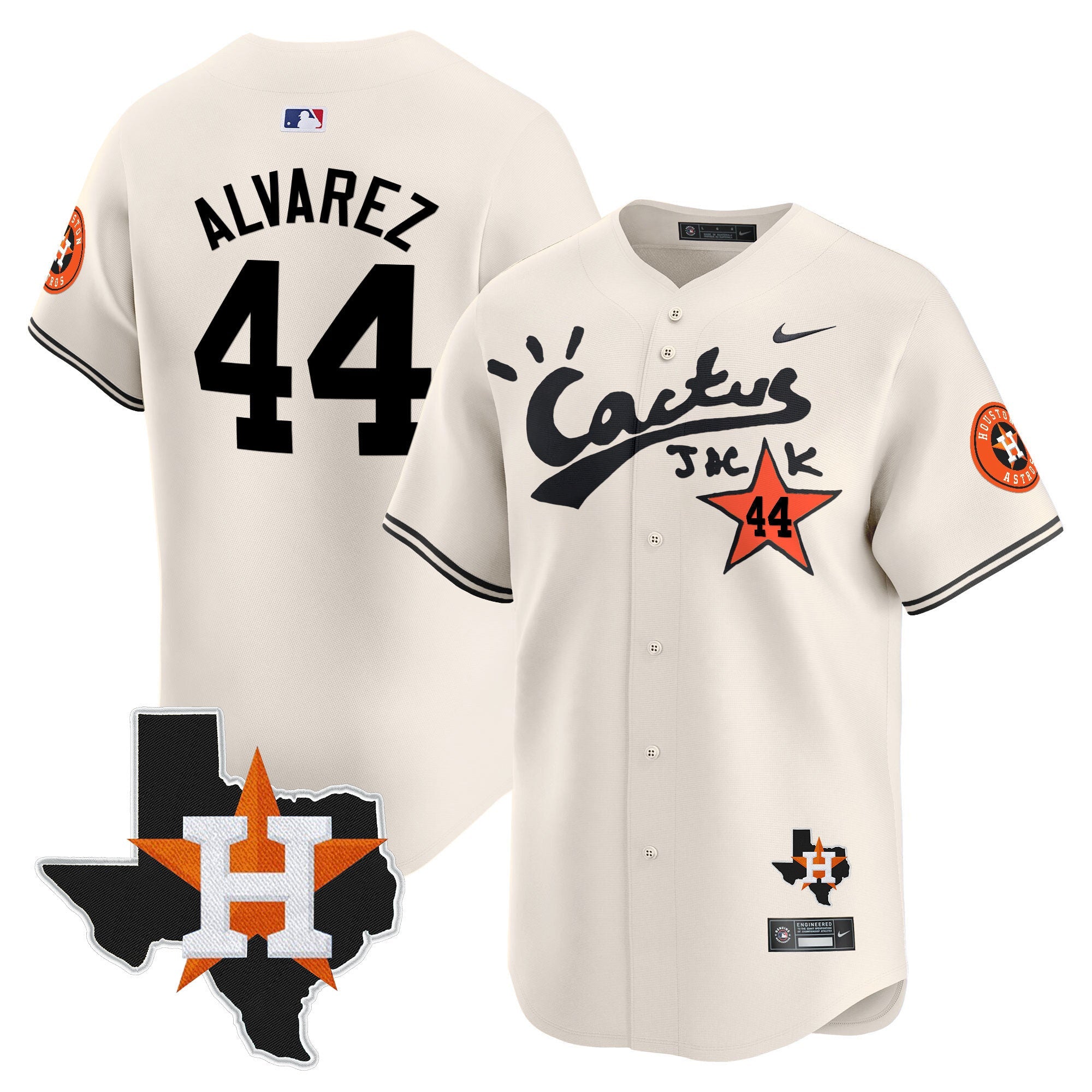 Men’s Houston Cactus Jack Patch Vapor Premier Limited Jersey V7