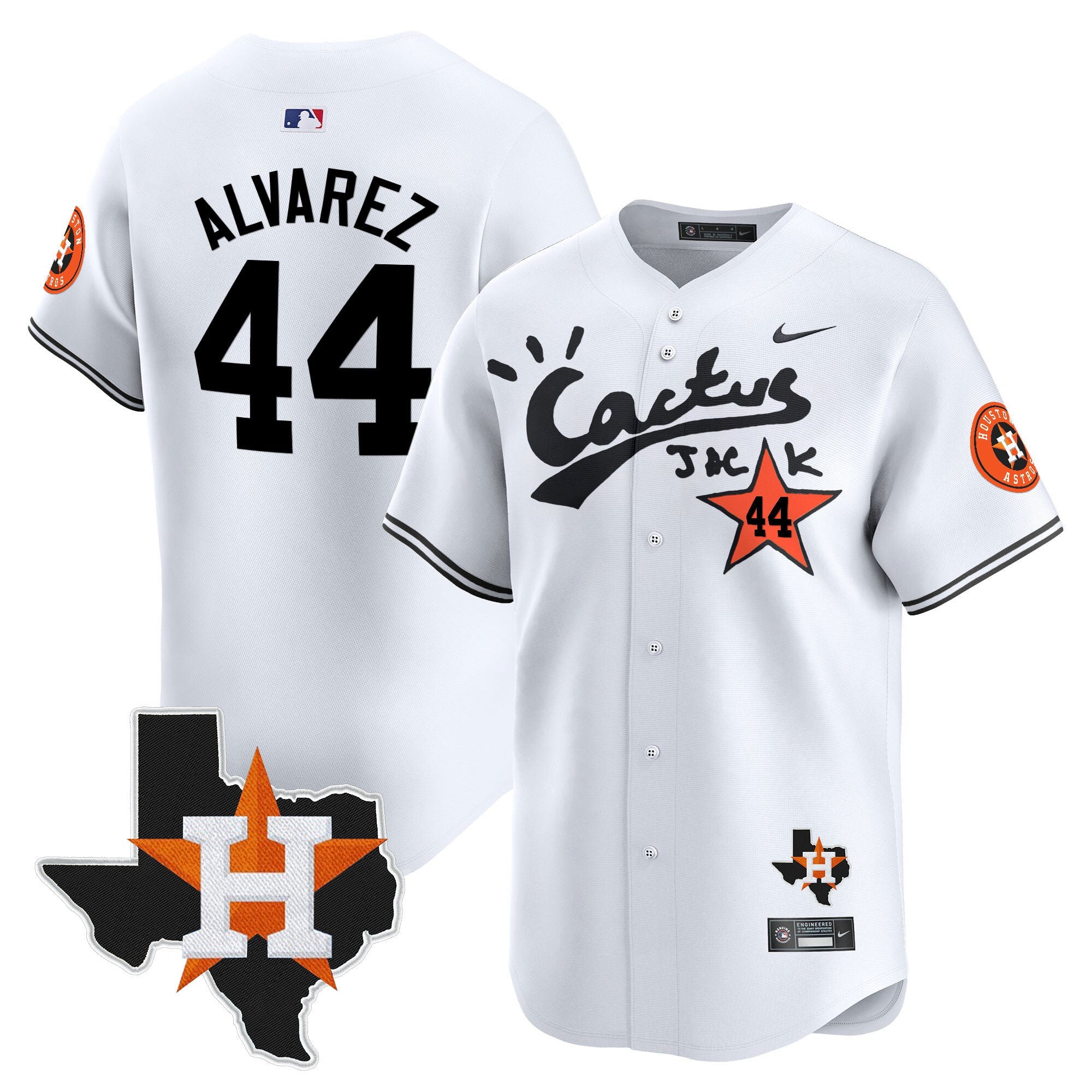 Men’s Houston Cactus Jack Patch Vapor Premier Limited Jersey V7