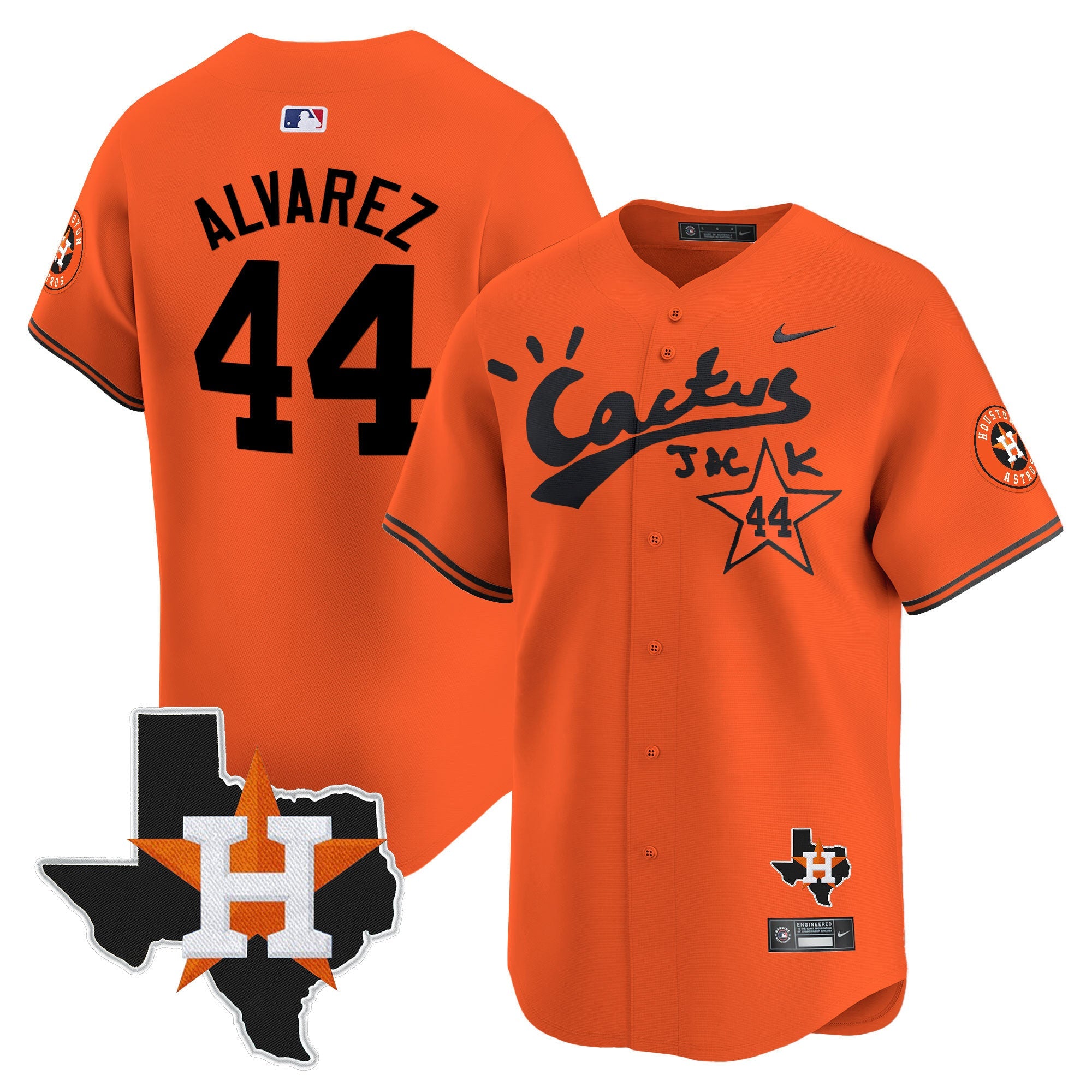 Men’s Houston Cactus Jack Patch Vapor Premier Limited Jersey V7