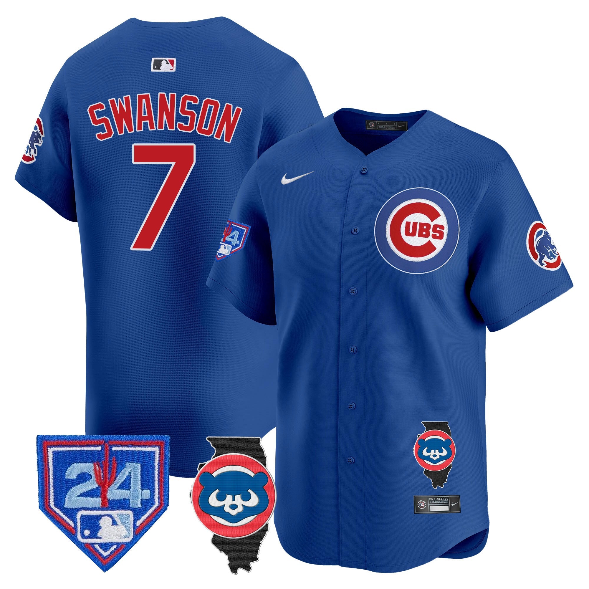 Men’s Chicago Spring Training & Illinois Patch Vapor Premier Limited Jersey