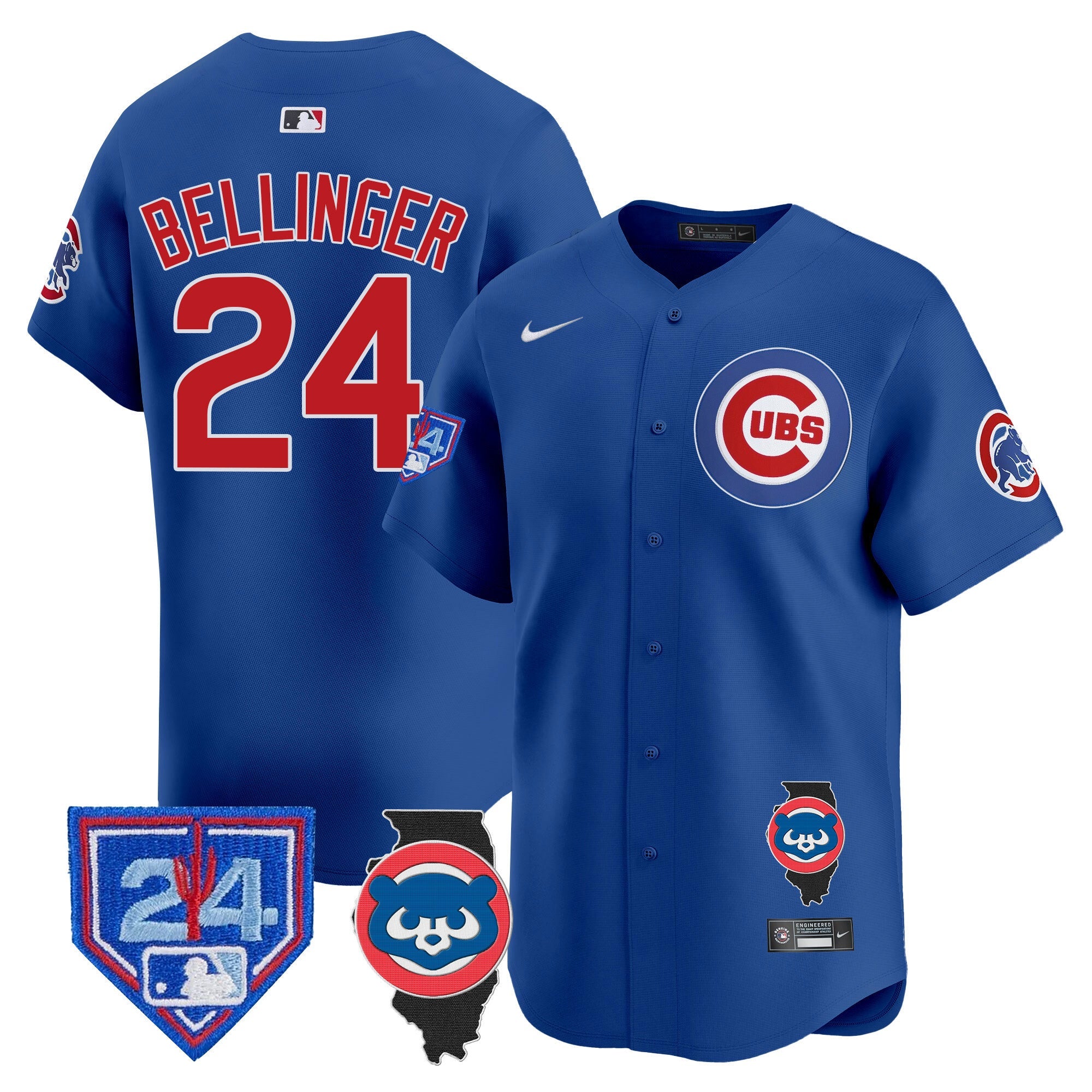 Men’s Chicago Spring Training & Illinois Patch Vapor Premier Limited Jersey