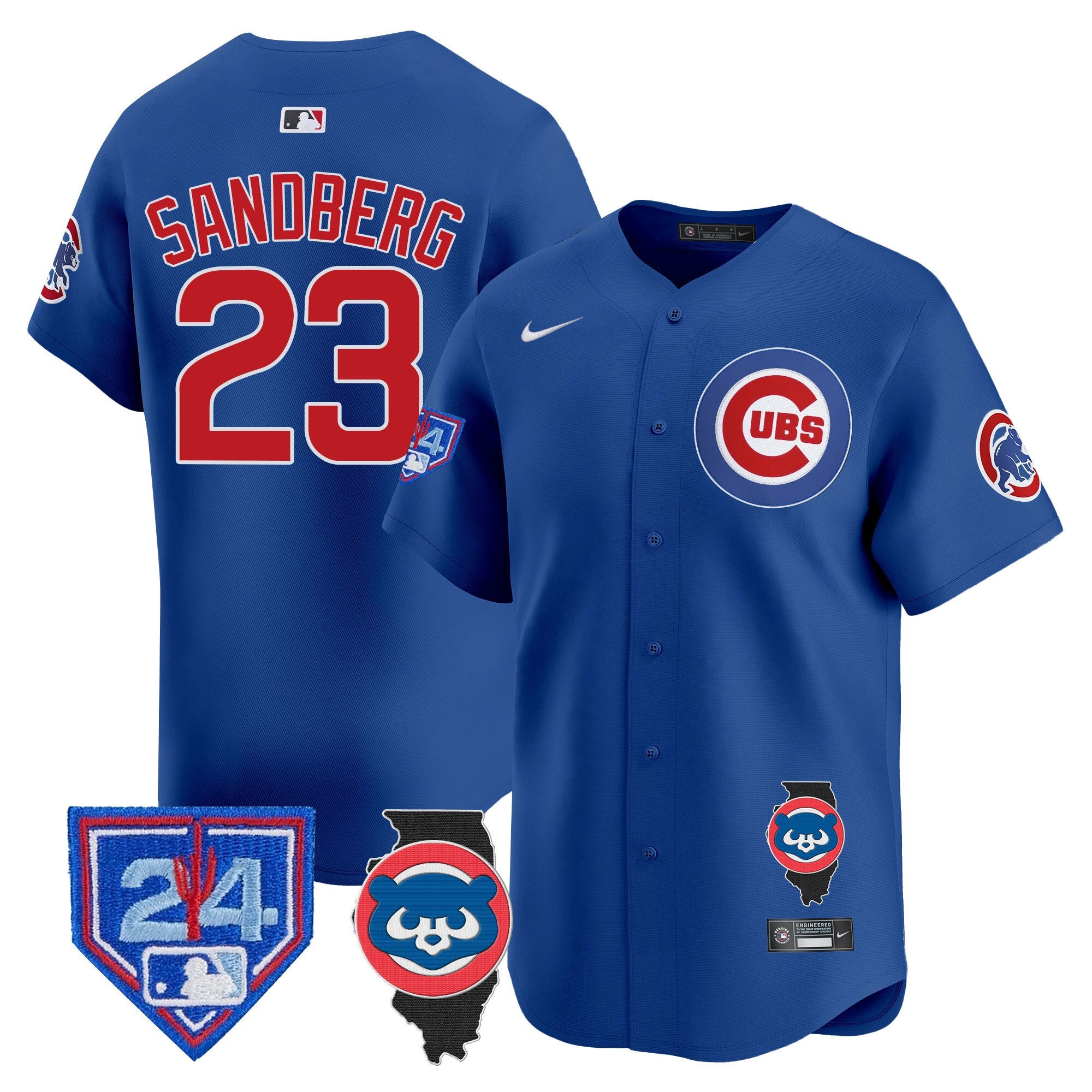 Men’s Chicago Spring Training & Illinois Patch Vapor Premier Limited Jersey