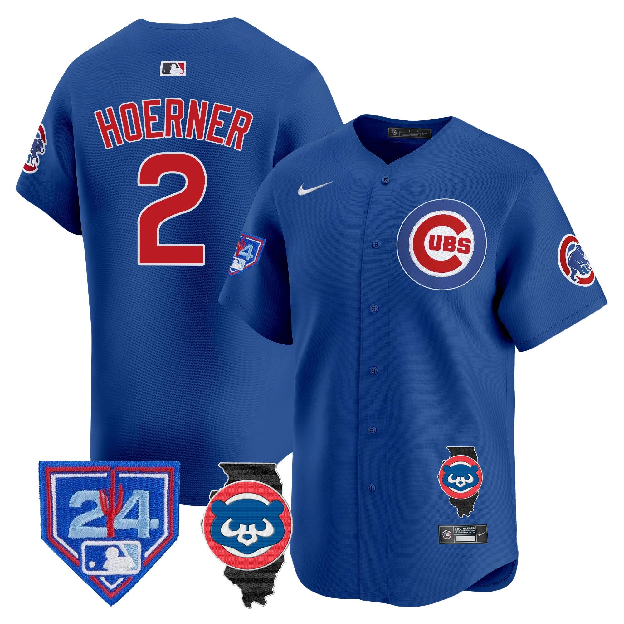 Men’s Chicago Spring Training & Illinois Patch Vapor Premier Limited Jersey