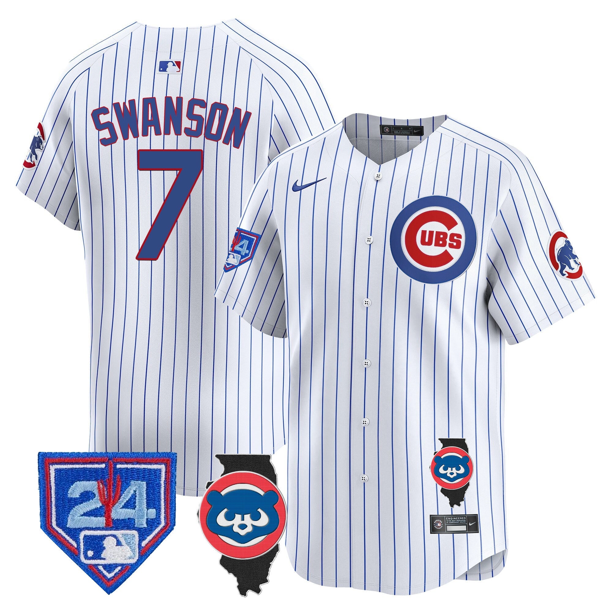 Men’s Chicago Spring Training & Illinois Patch Vapor Premier Limited Jersey