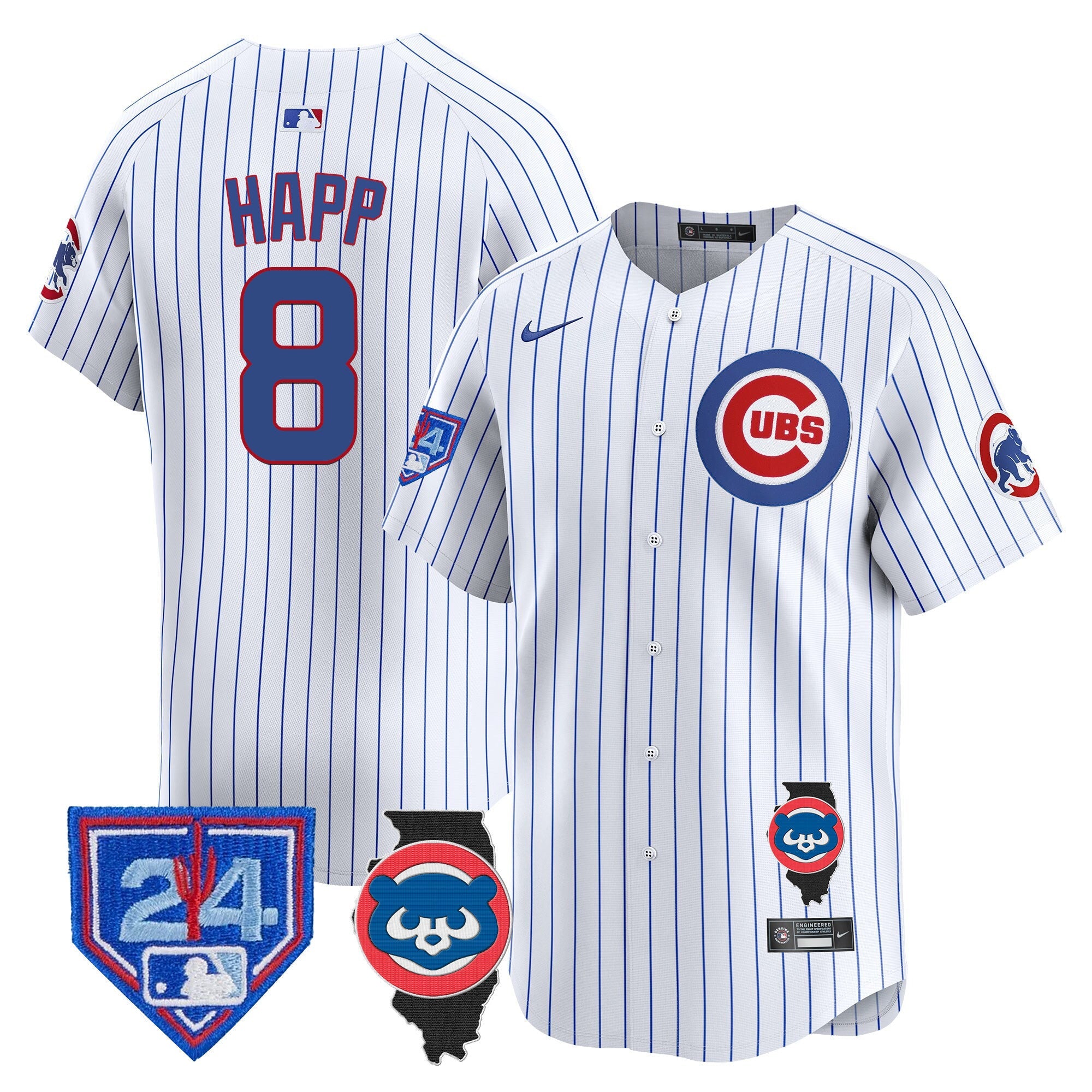 Men’s Chicago Spring Training & Illinois Patch Vapor Premier Limited Jersey
