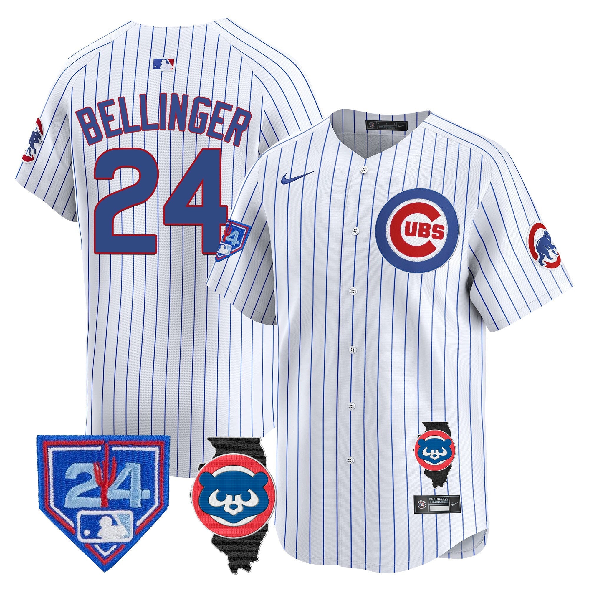 Men’s Chicago Spring Training & Illinois Patch Vapor Premier Limited Jersey