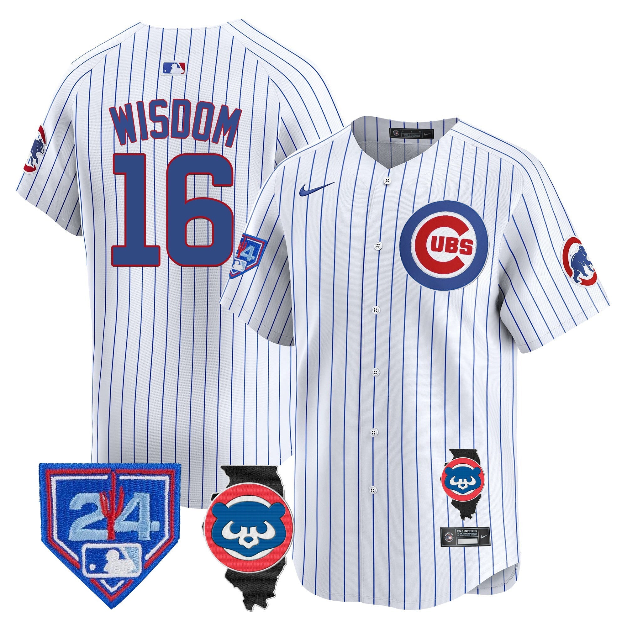 Men’s Chicago Spring Training & Illinois Patch Vapor Premier Limited Jersey