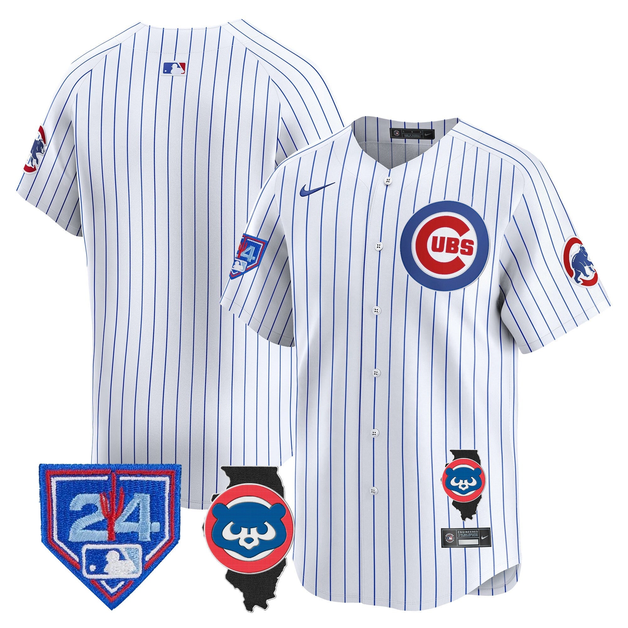 Men’s Chicago Spring Training & Illinois Patch Vapor Premier Limited Jersey