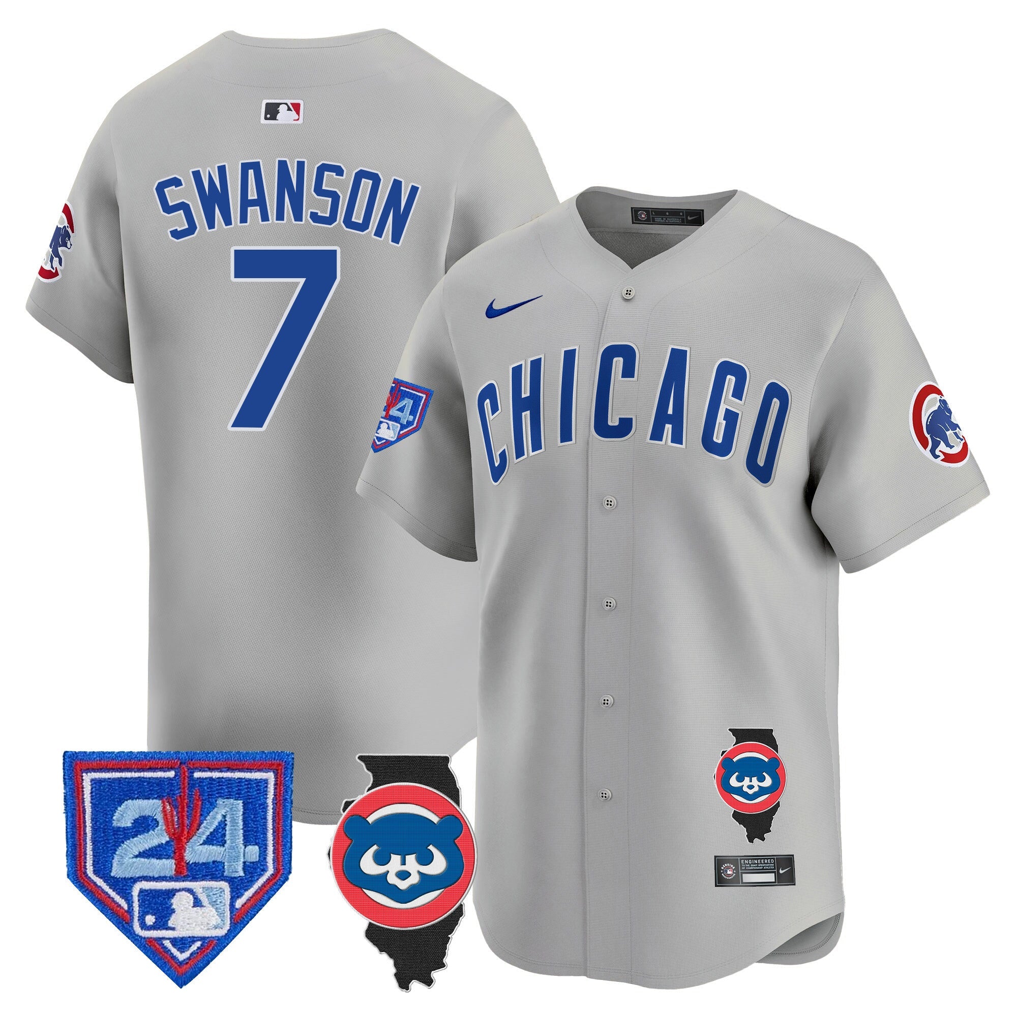 Men’s Chicago Spring Training & Illinois Patch Vapor Premier Limited Jersey
