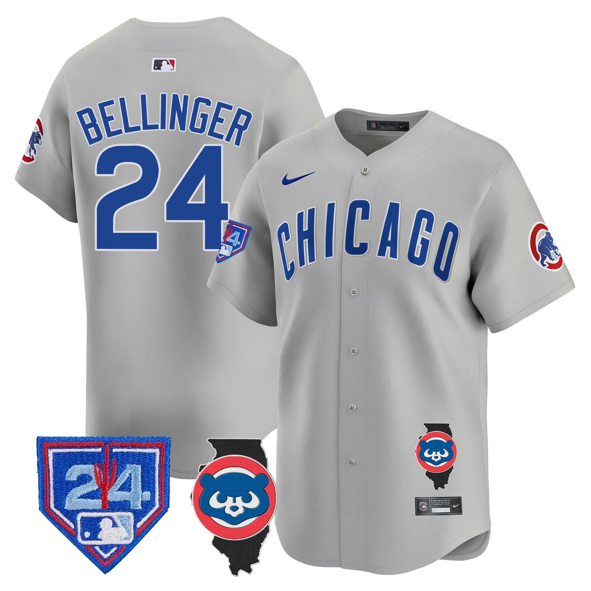 Men’s Chicago Spring Training & Illinois Patch Vapor Premier Limited Jersey
