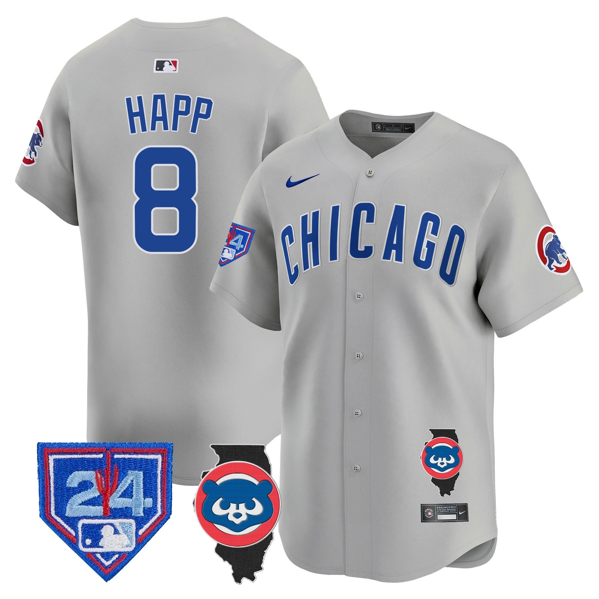 Men’s Chicago Spring Training & Illinois Patch Vapor Premier Limited Jersey