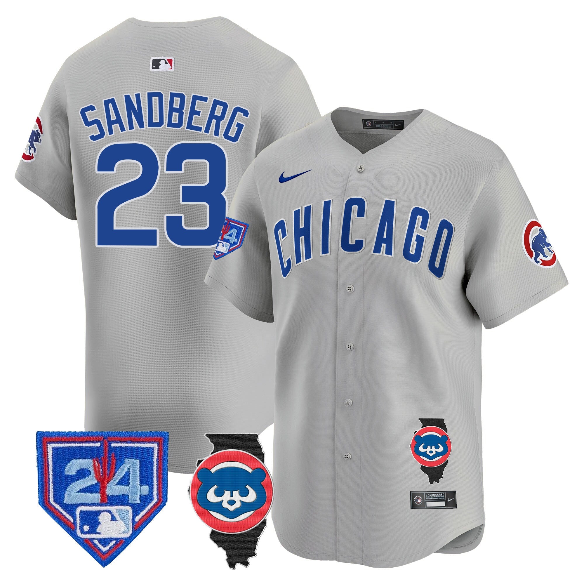 Men’s Chicago Spring Training & Illinois Patch Vapor Premier Limited Jersey