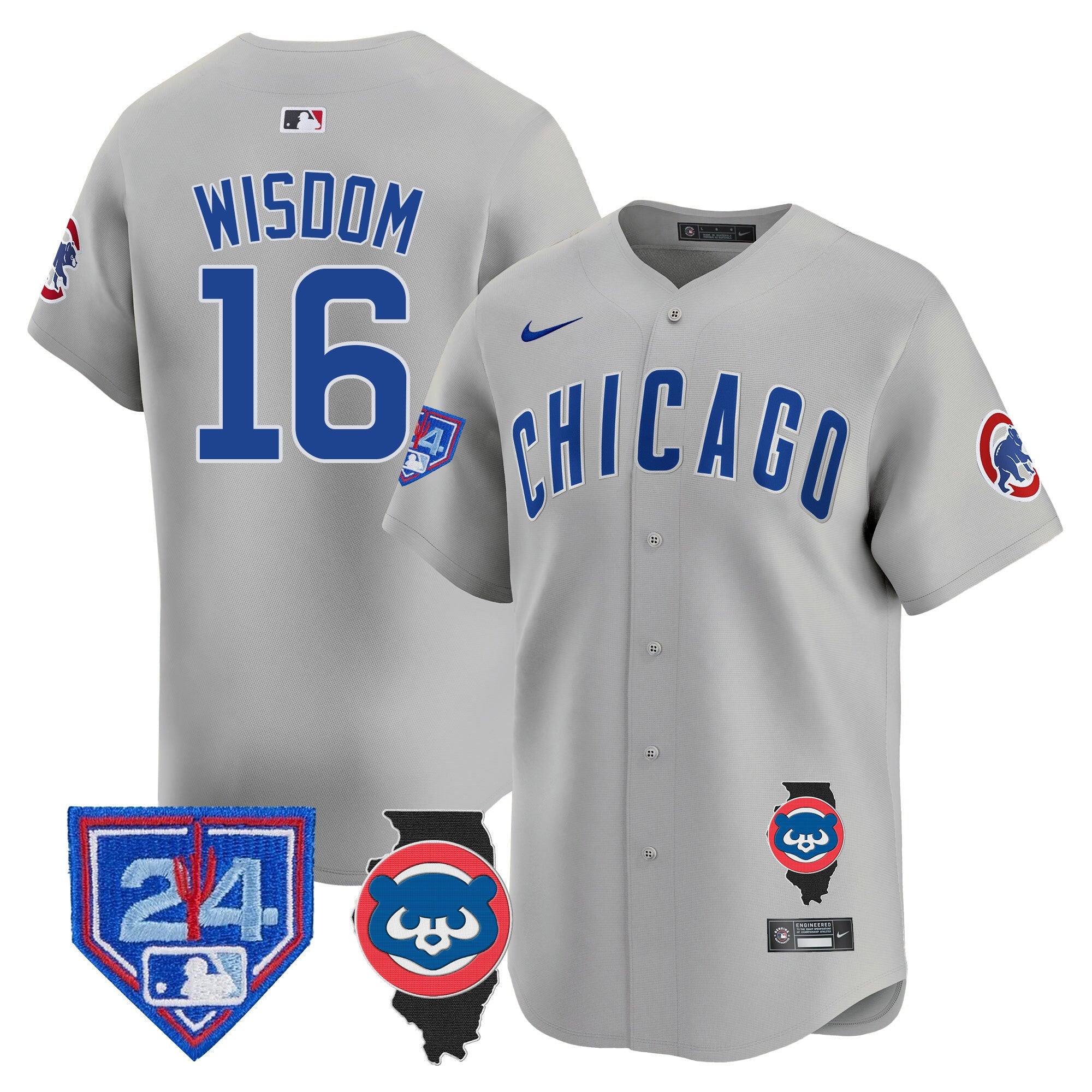 Men’s Chicago Spring Training & Illinois Patch Vapor Premier Limited Jersey