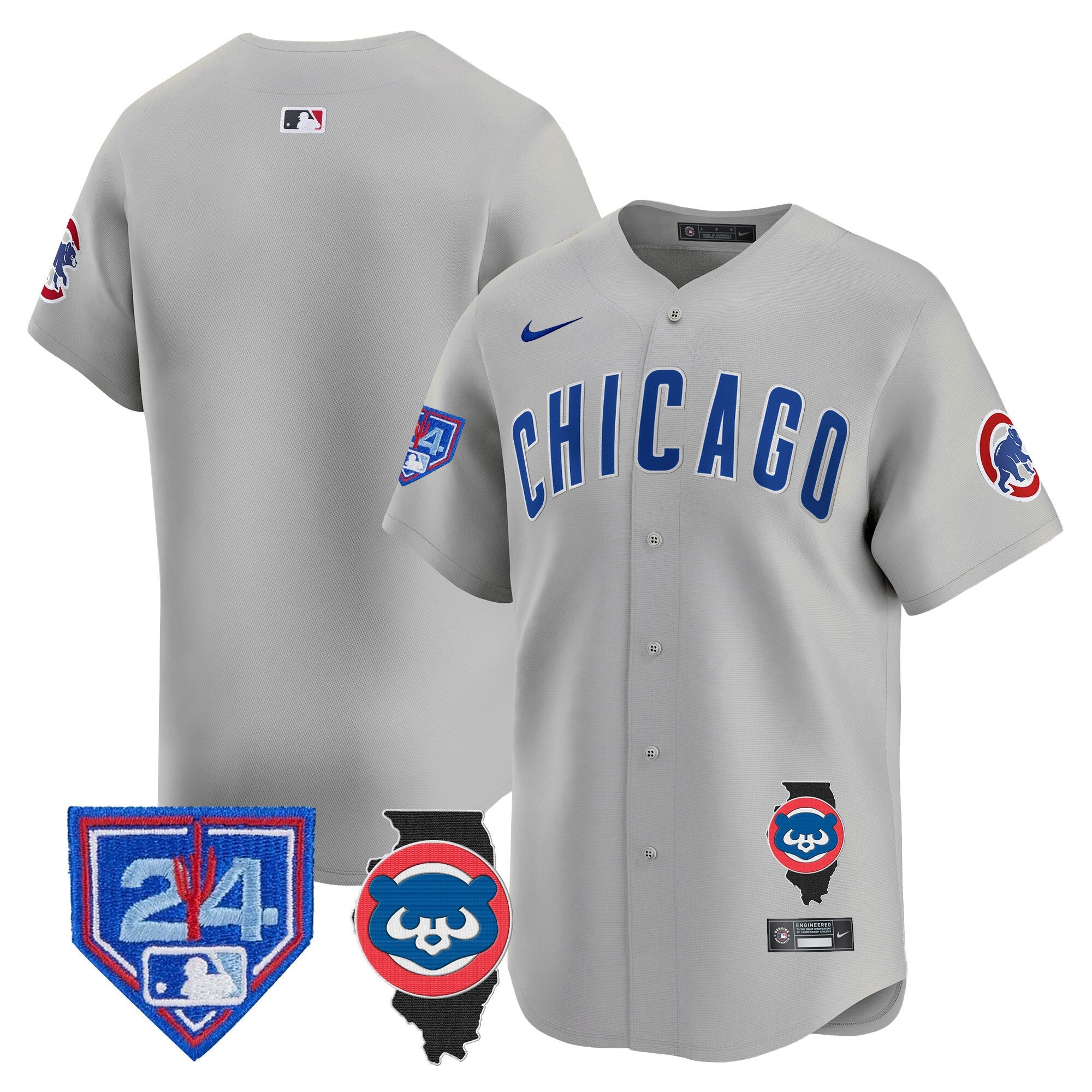 Men’s Chicago Spring Training & Illinois Patch Vapor Premier Limited Jersey