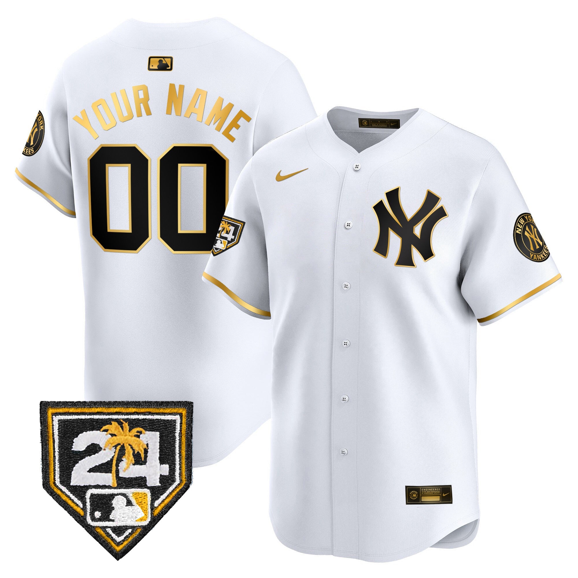 New York 2024 Spring Training Patch Vapor Premier Limited Custom Jersey V2