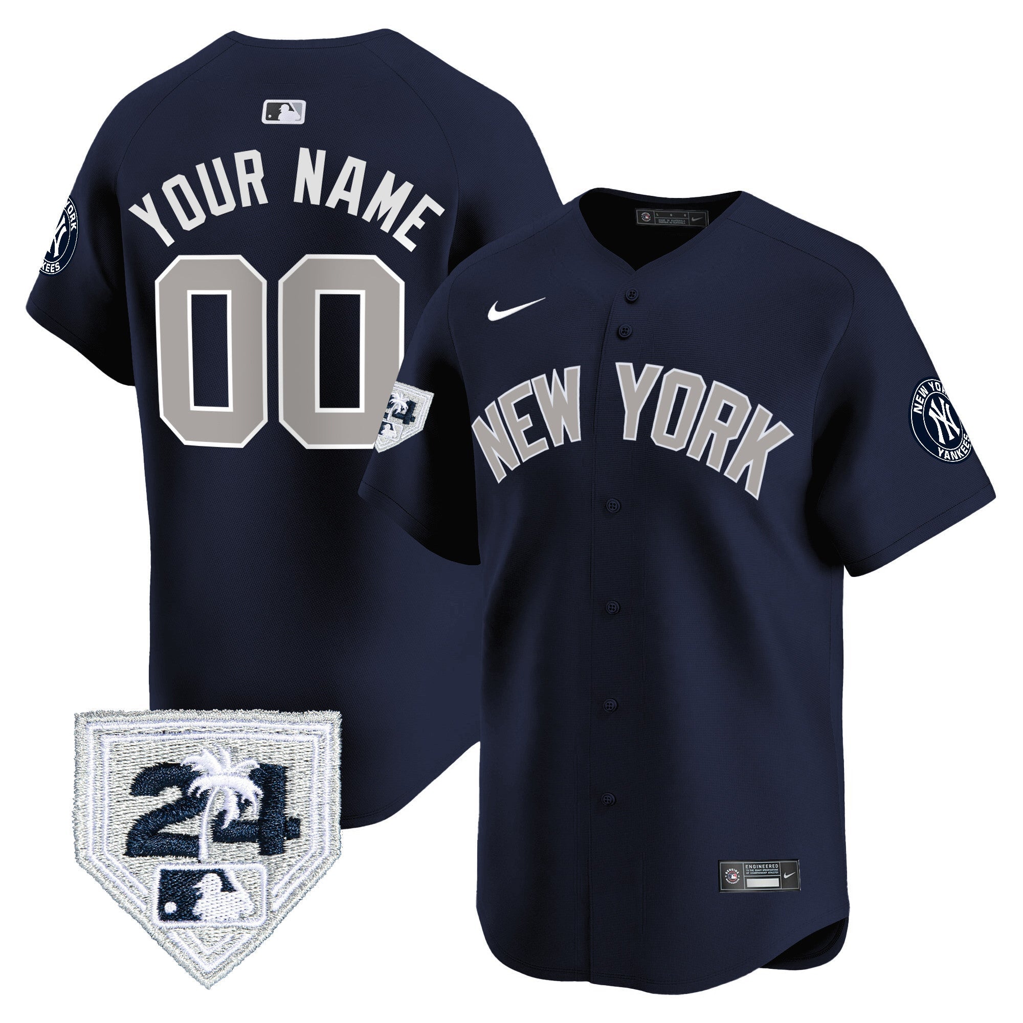 New York 2024 Spring Training Patch Vapor Premier Limited Custom Jersey V2