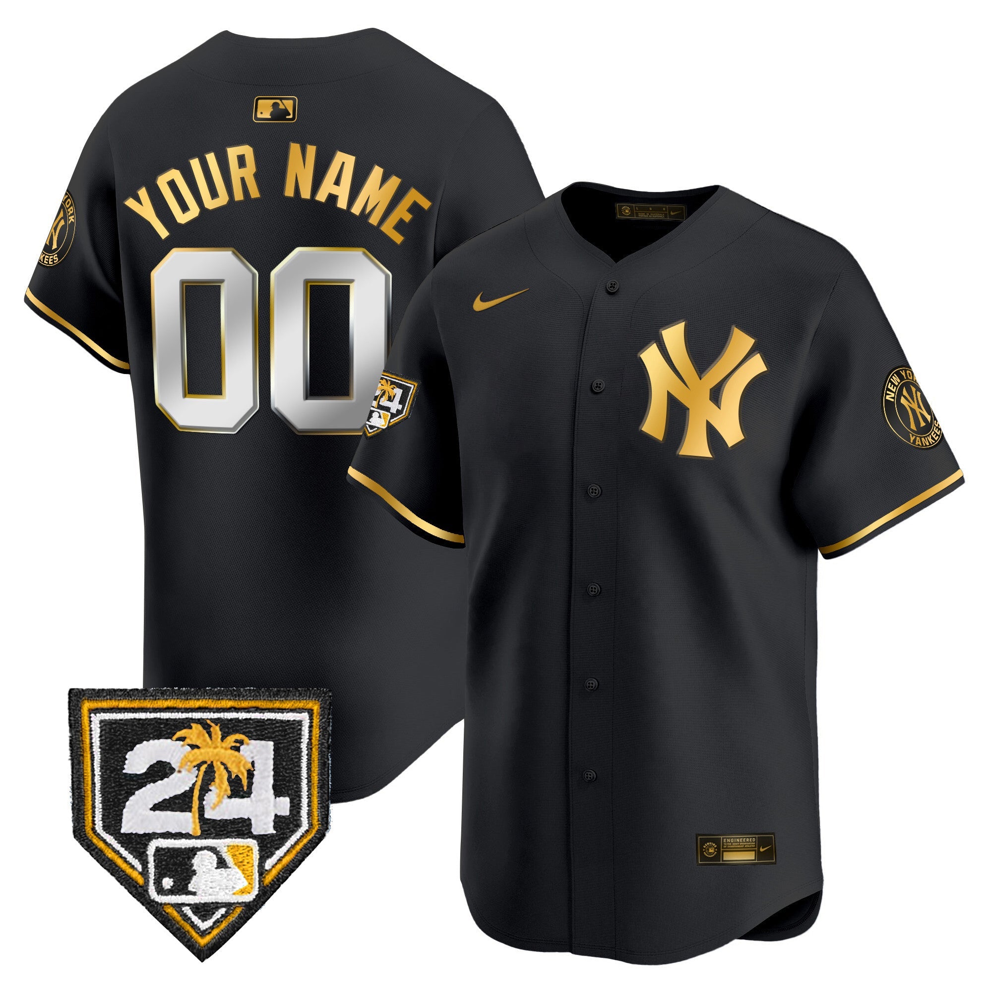 New York 2024 Spring Training Patch Vapor Premier Limited Custom Jersey V2