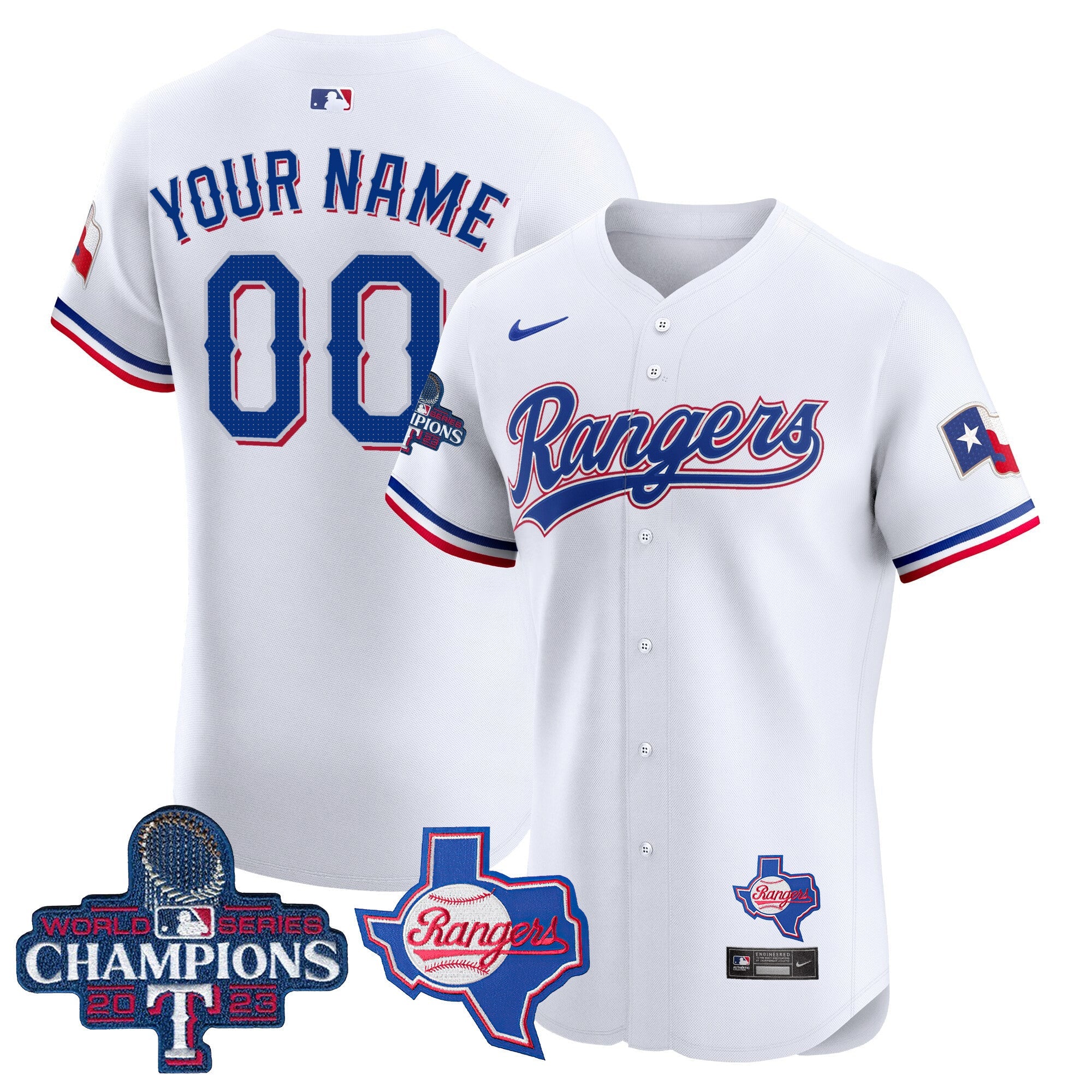 Texas World Series Champions Vapor Premier Elite Custom Jersey V2
