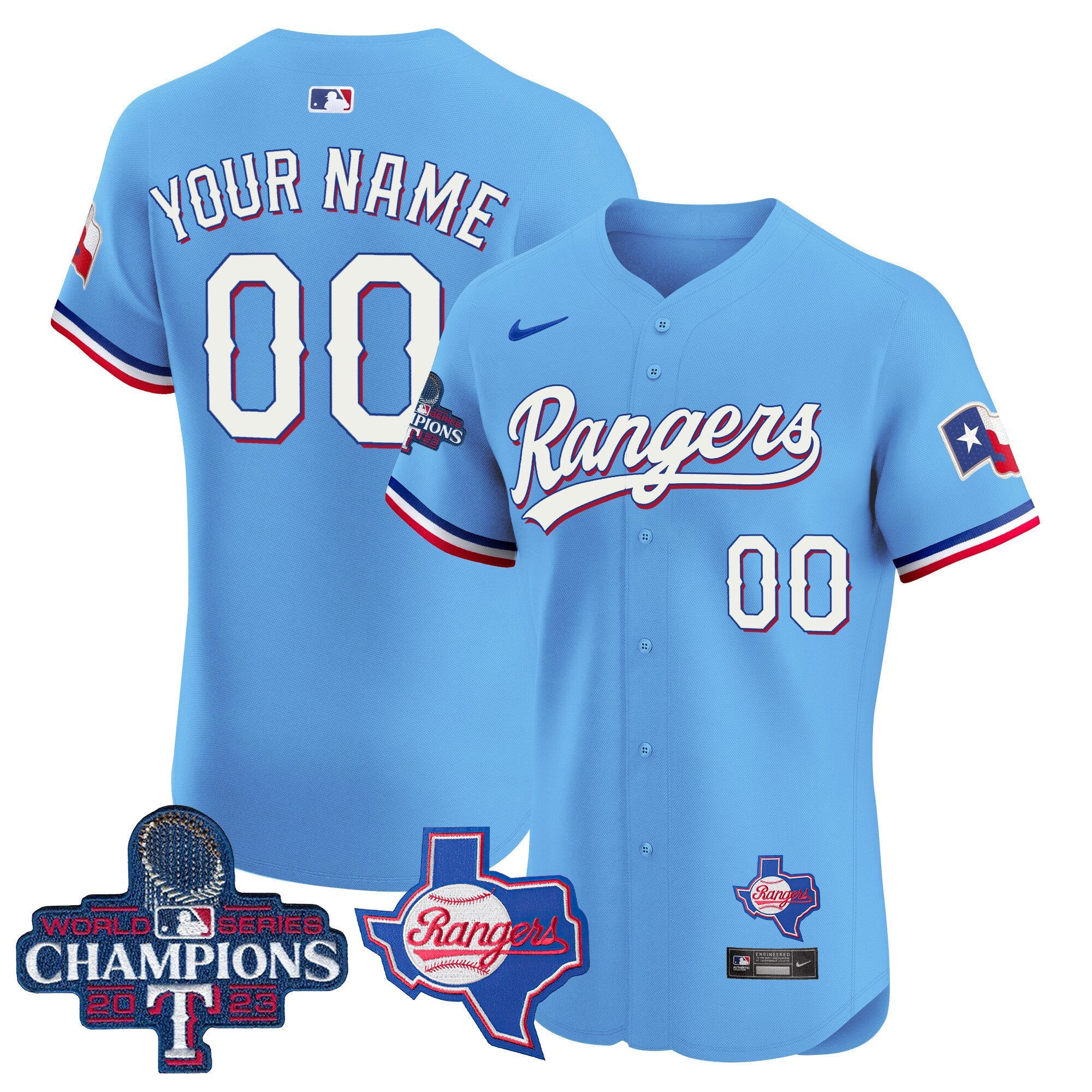 Texas World Series Champions Vapor Premier Elite Custom Jersey V2