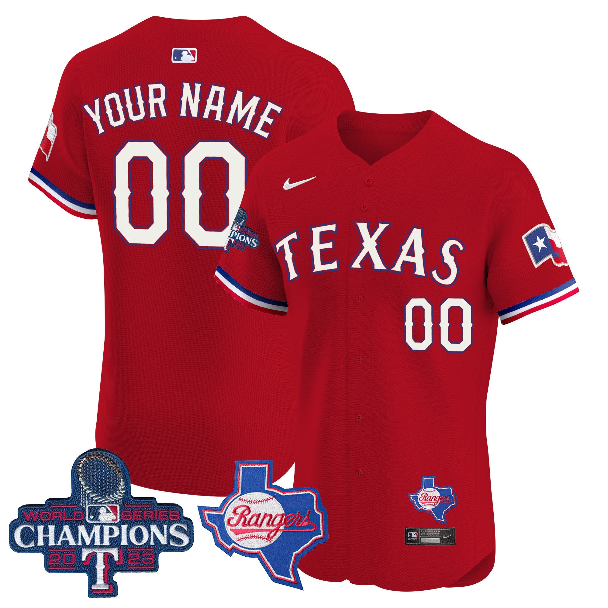 Texas World Series Champions Vapor Premier Elite Custom Jersey V2