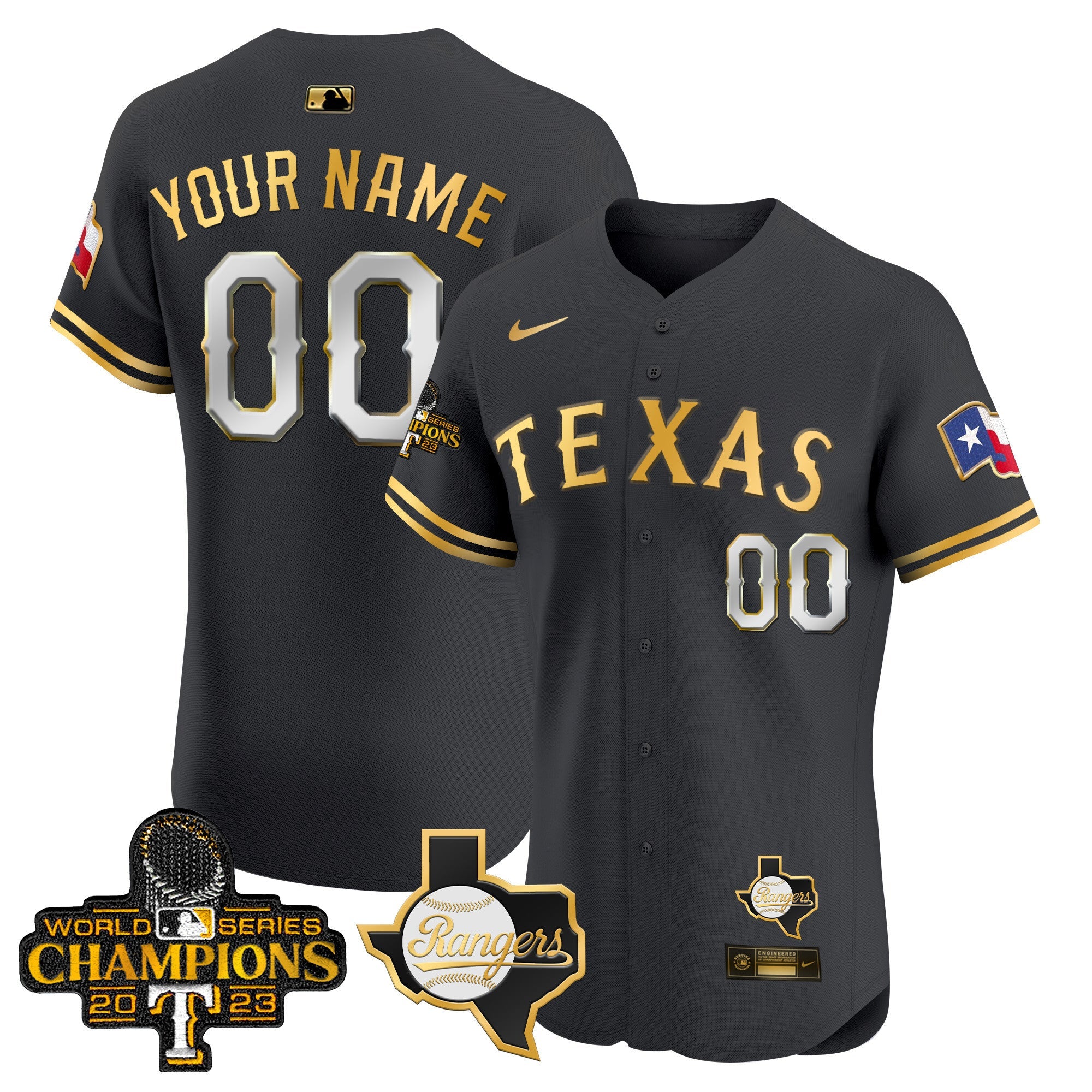 Texas World Series Champions Vapor Premier Elite Custom Jersey V2