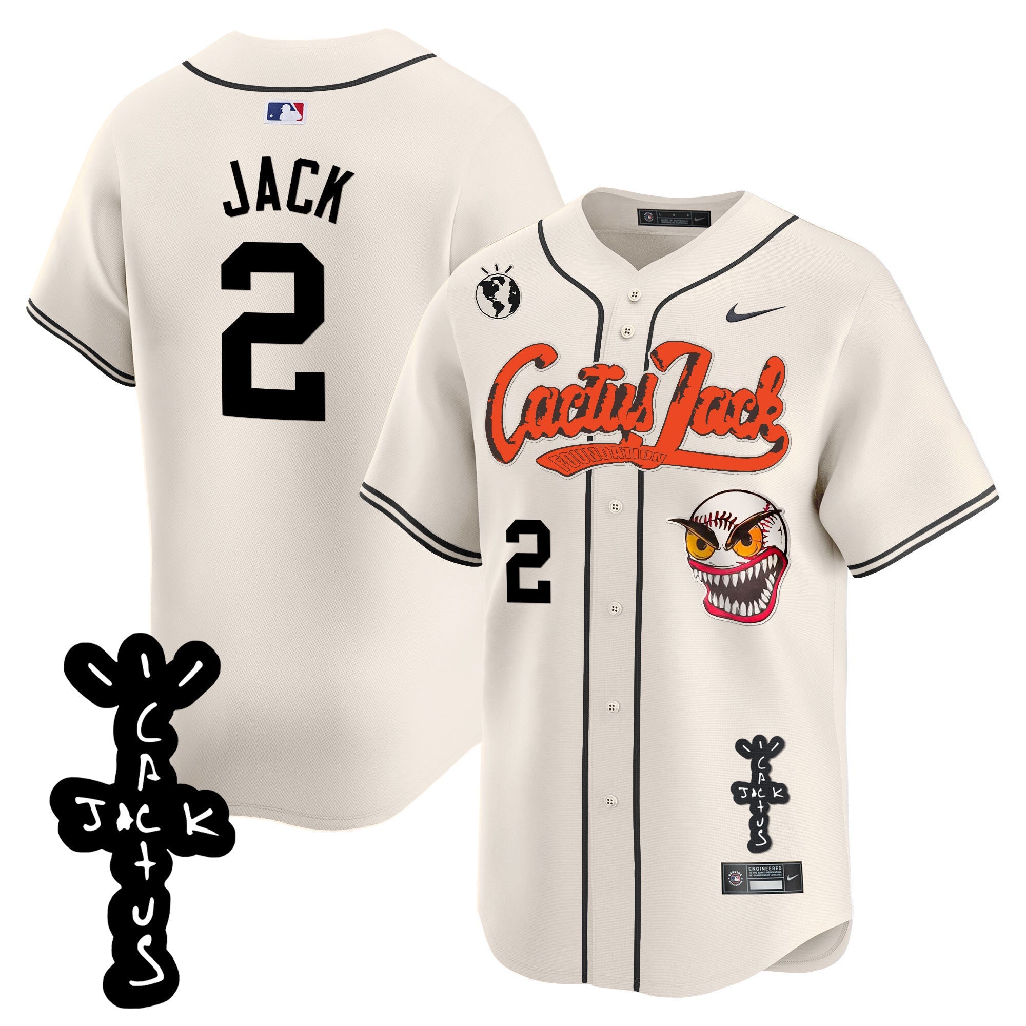 Men’s Houston Cactus Jack Patch Vapor Premier Limited Jersey – Stitched