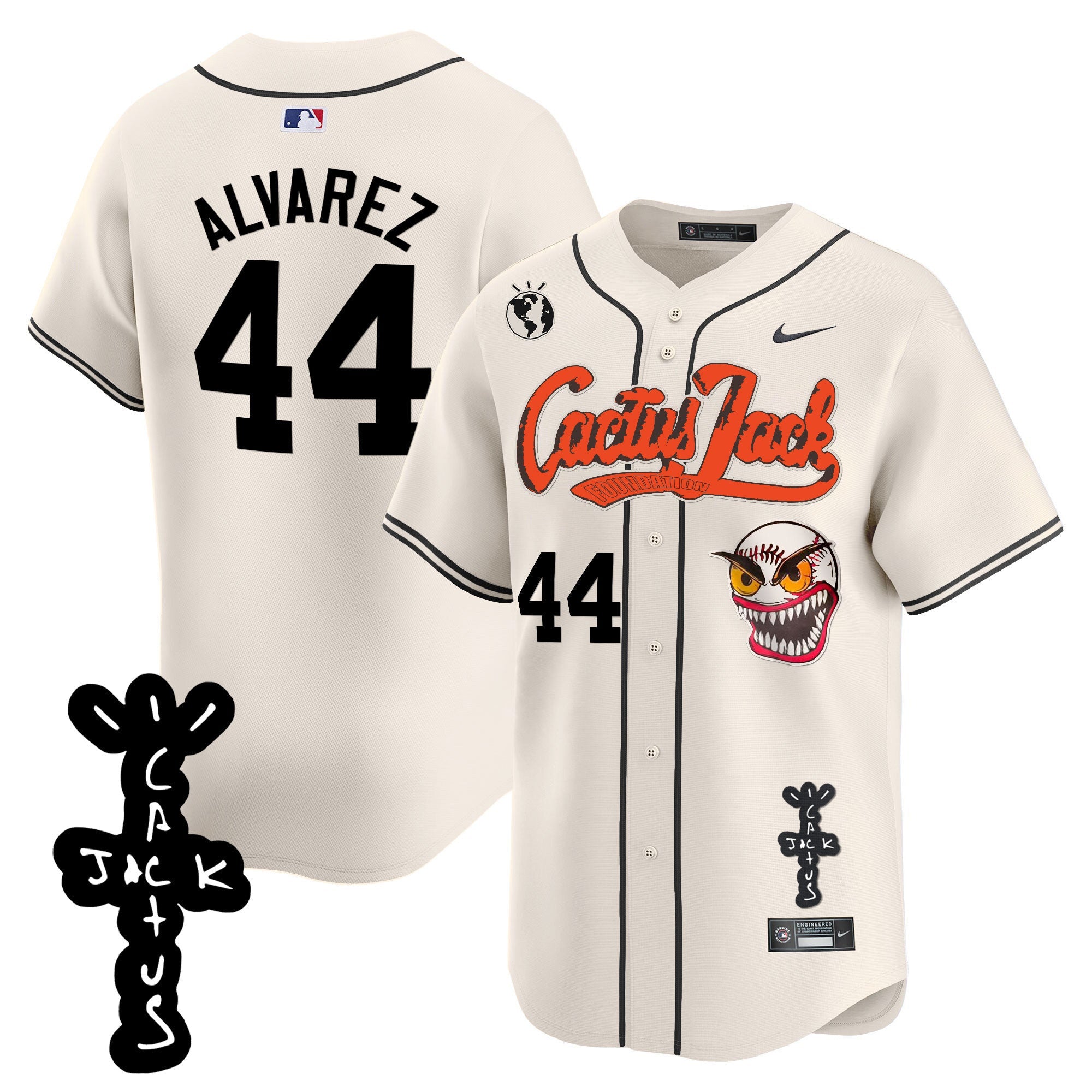 Men’s Houston Cactus Jack Patch Vapor Premier Limited Jersey – Stitched