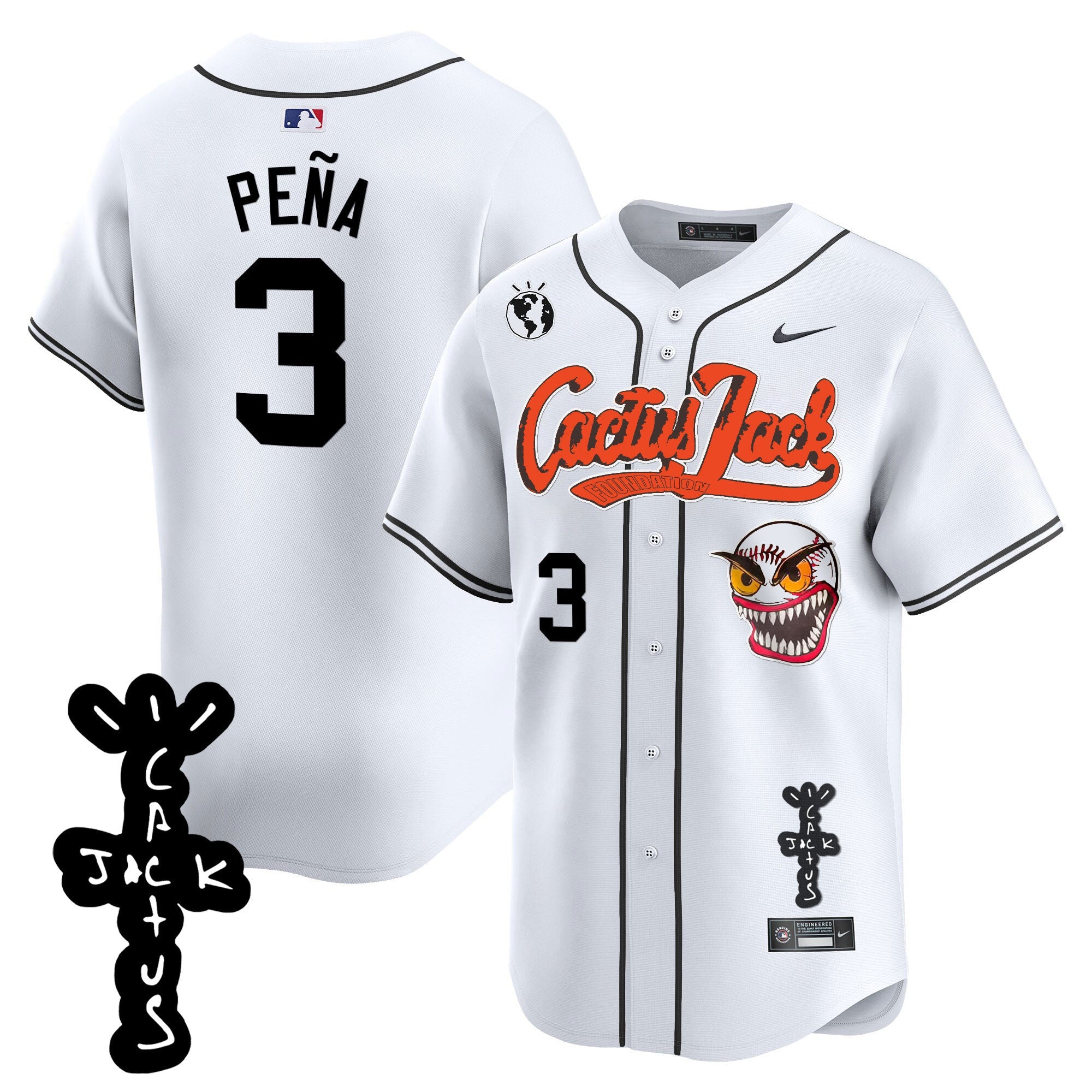 Men’s Houston Cactus Jack Patch Vapor Premier Limited Jersey – Stitched