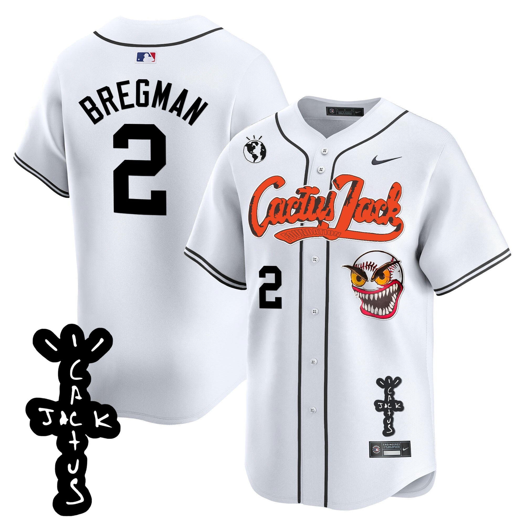 Men’s Houston Cactus Jack Patch Vapor Premier Limited Jersey – Stitched