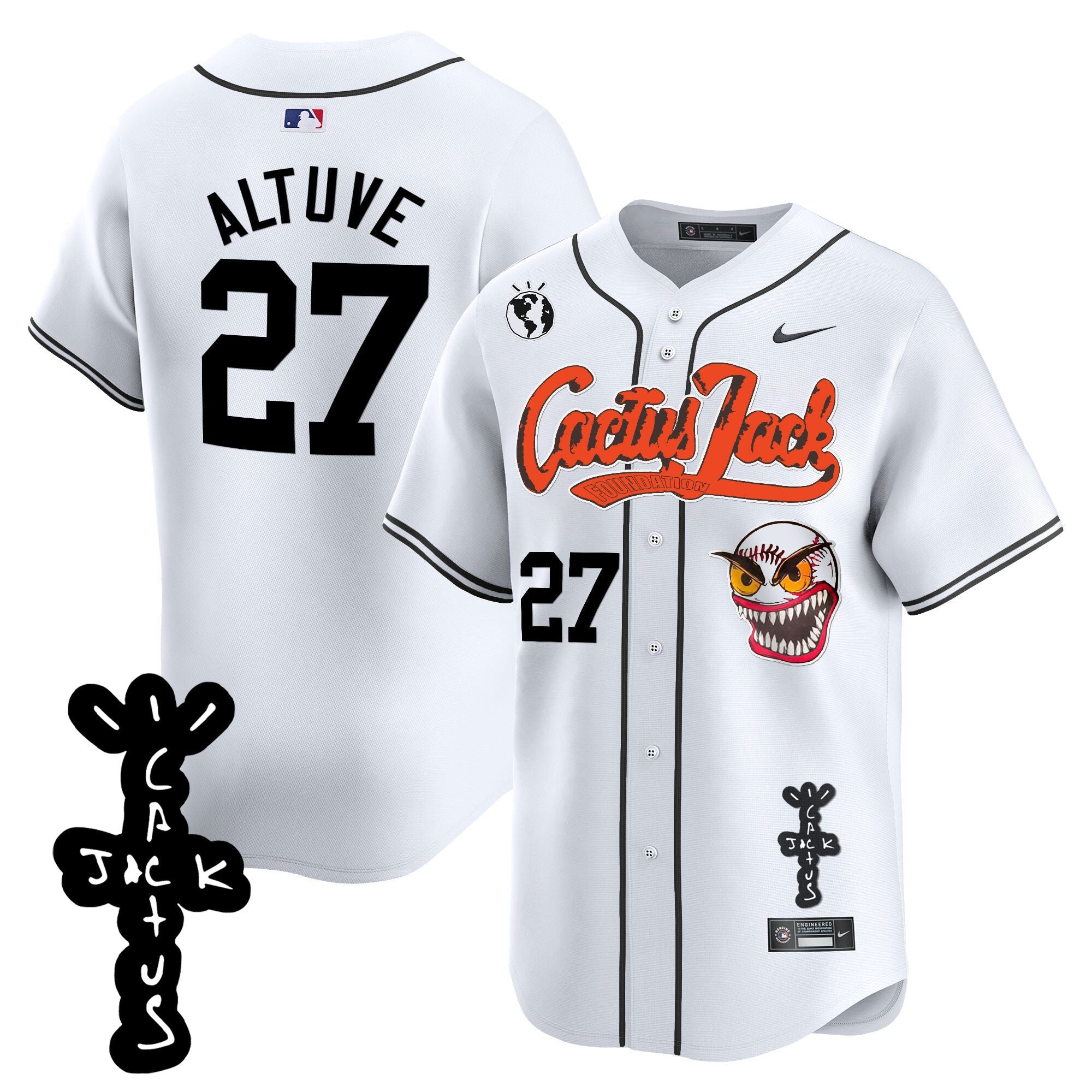 Men’s Houston Cactus Jack Patch Vapor Premier Limited Jersey – Stitched