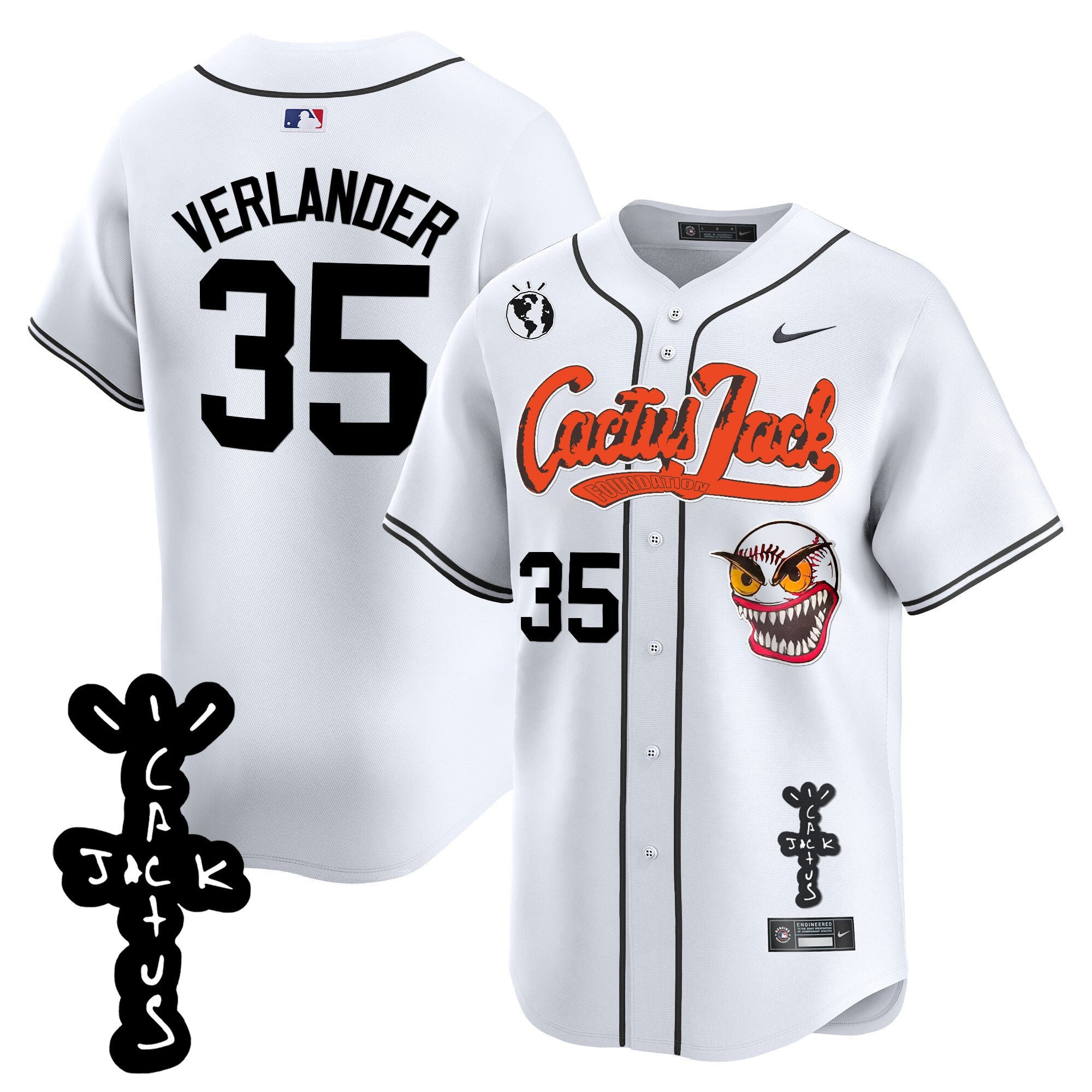 Men’s Houston Cactus Jack Patch Vapor Premier Limited Jersey – Stitched