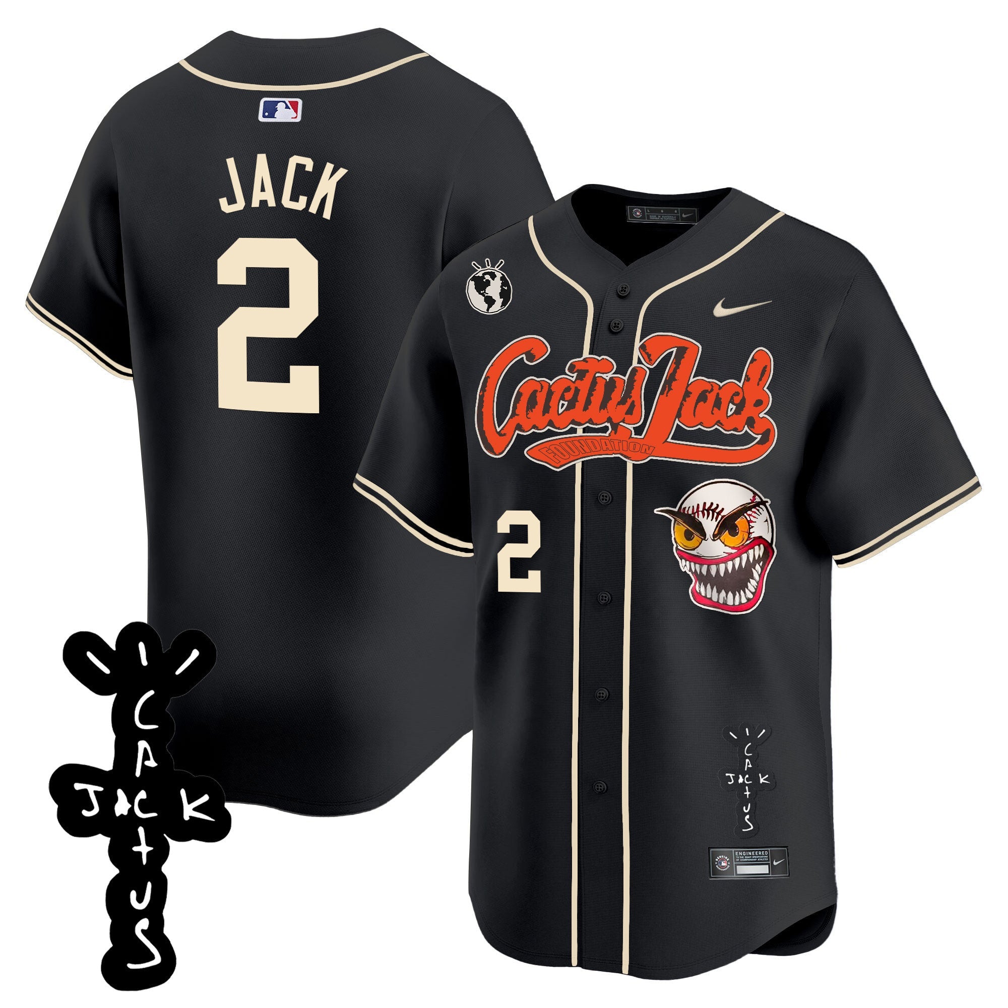 Men’s Houston Cactus Jack Patch Vapor Premier Limited Jersey – Stitched