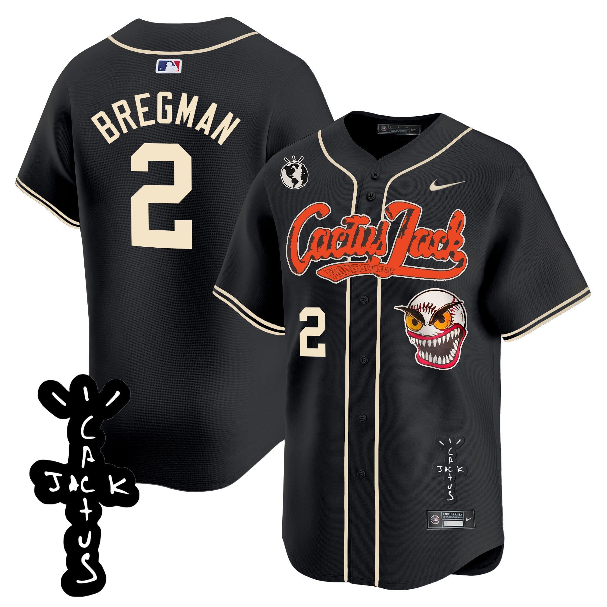 Men’s Houston Cactus Jack Patch Vapor Premier Limited Jersey – Stitched