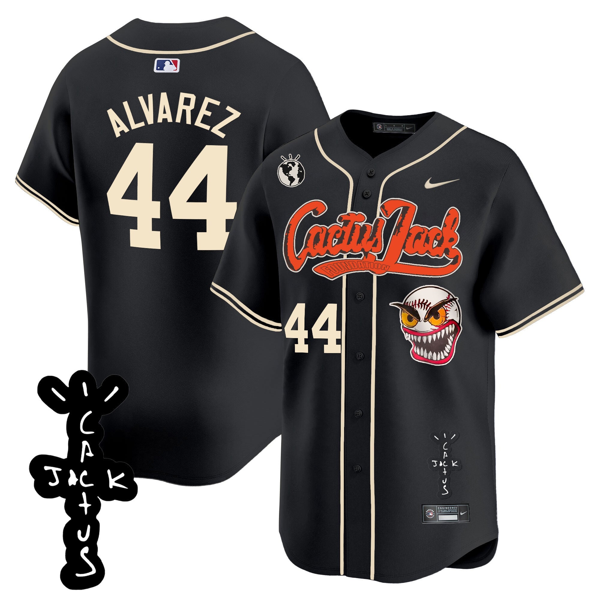 Men’s Houston Cactus Jack Patch Vapor Premier Limited Jersey – Stitched