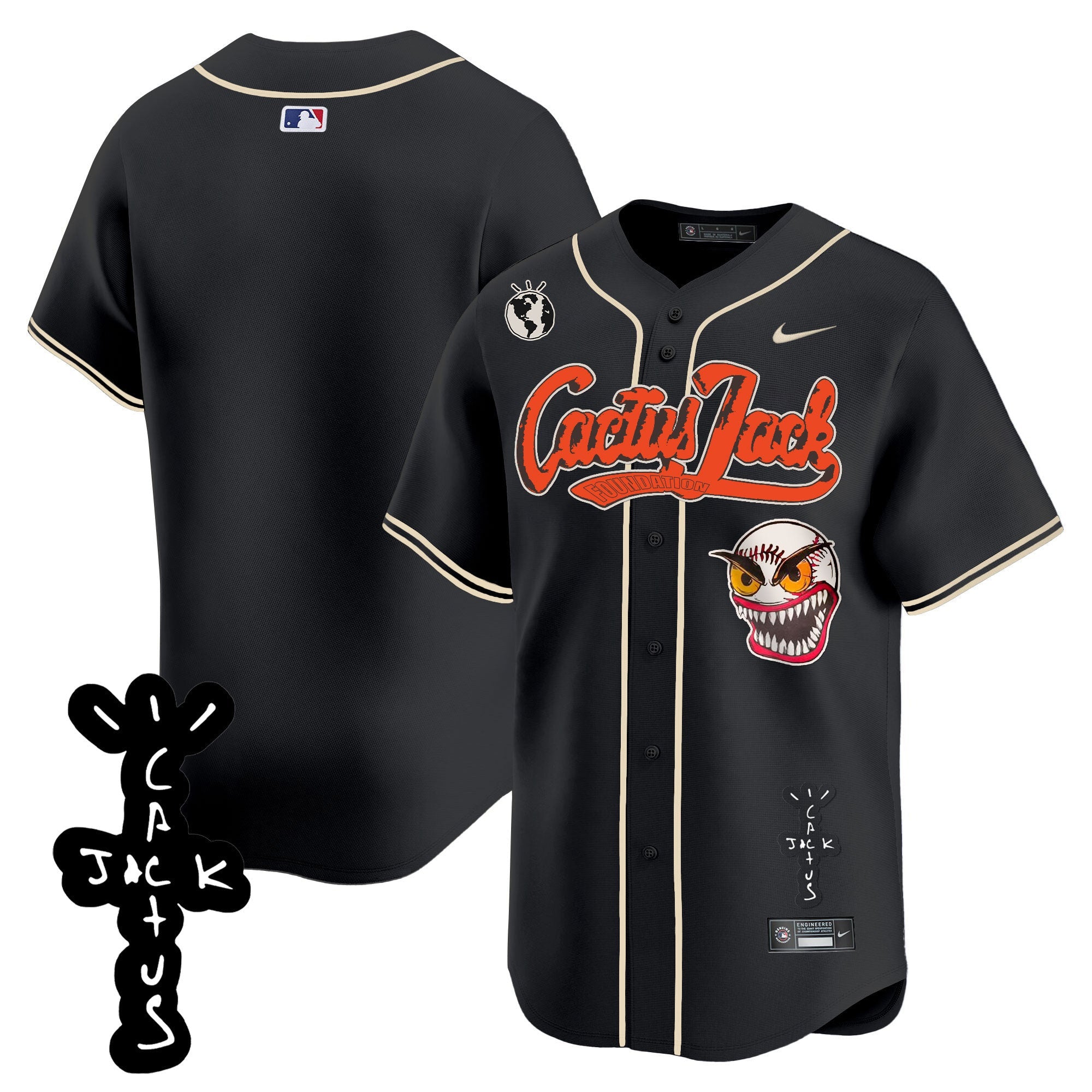 Men’s Houston Cactus Jack Patch Vapor Premier Limited Jersey – Stitched