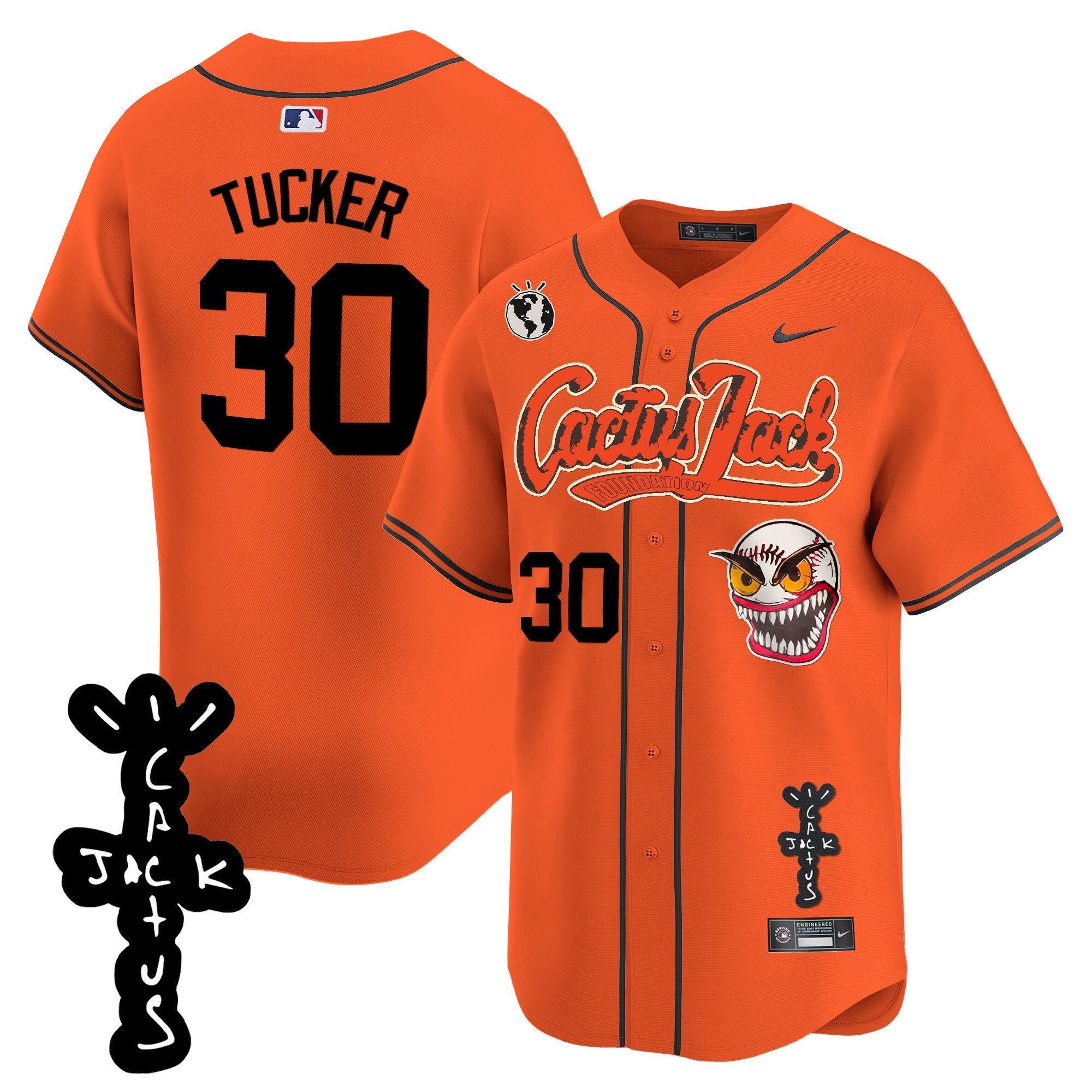 Men’s Houston Cactus Jack Patch Vapor Premier Limited Jersey – Stitched