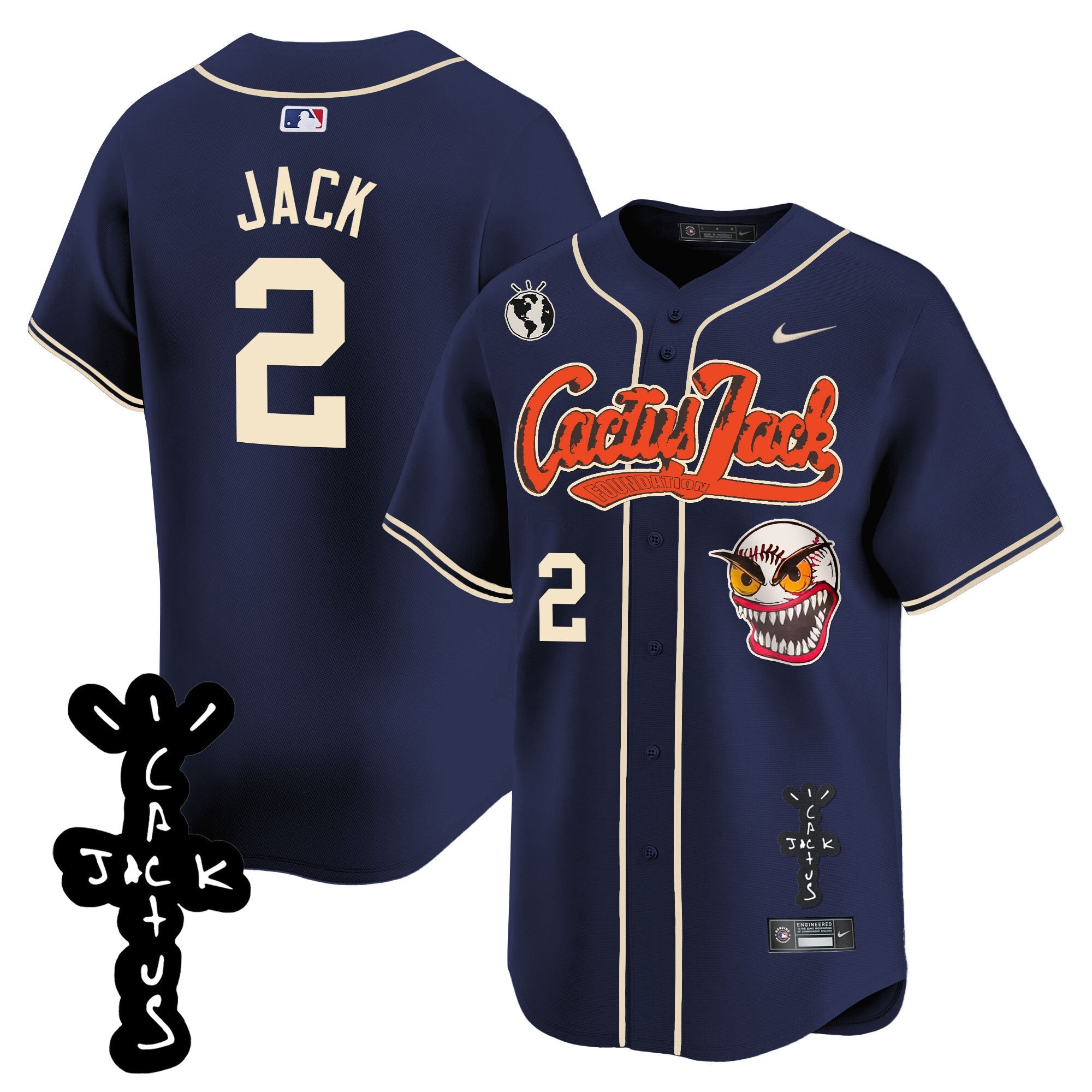Men’s Houston Cactus Jack Patch Vapor Premier Limited Jersey – Stitched
