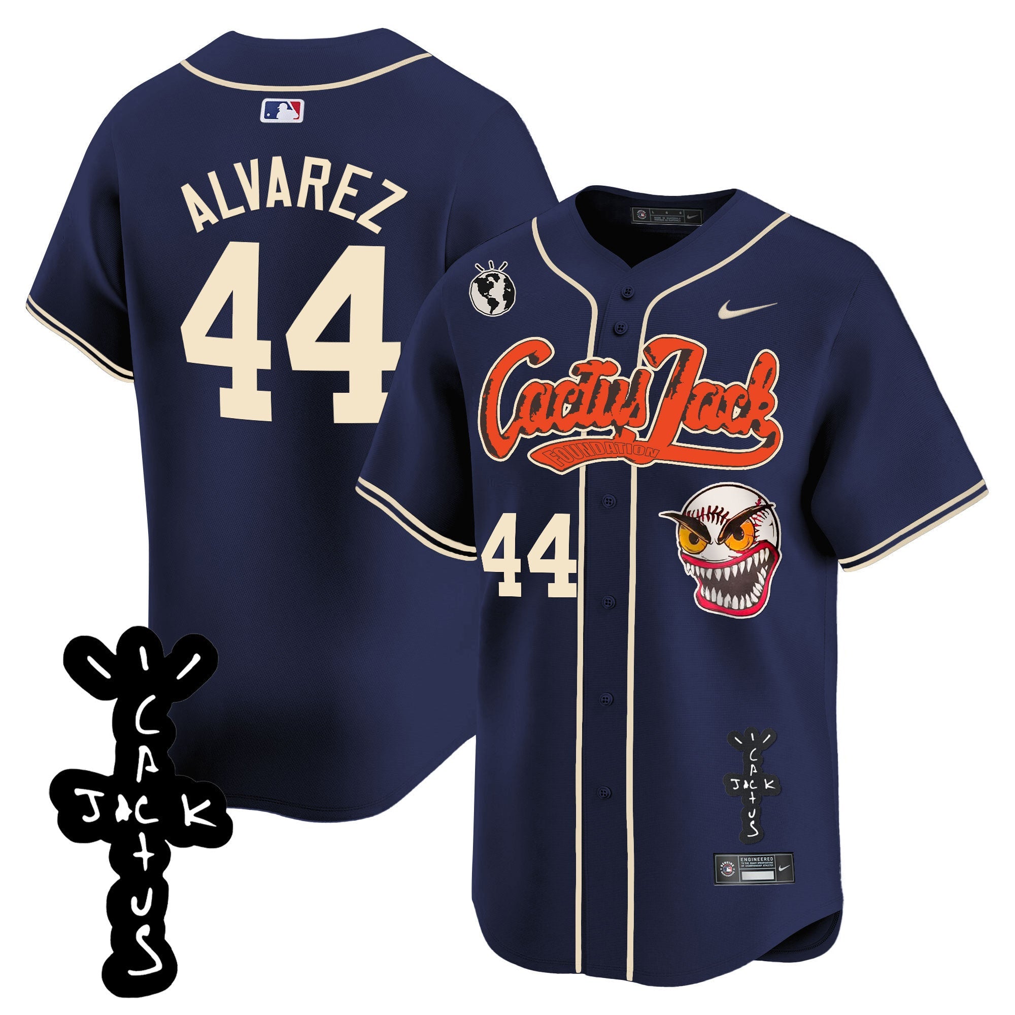 Men’s Houston Cactus Jack Patch Vapor Premier Limited Jersey – Stitched