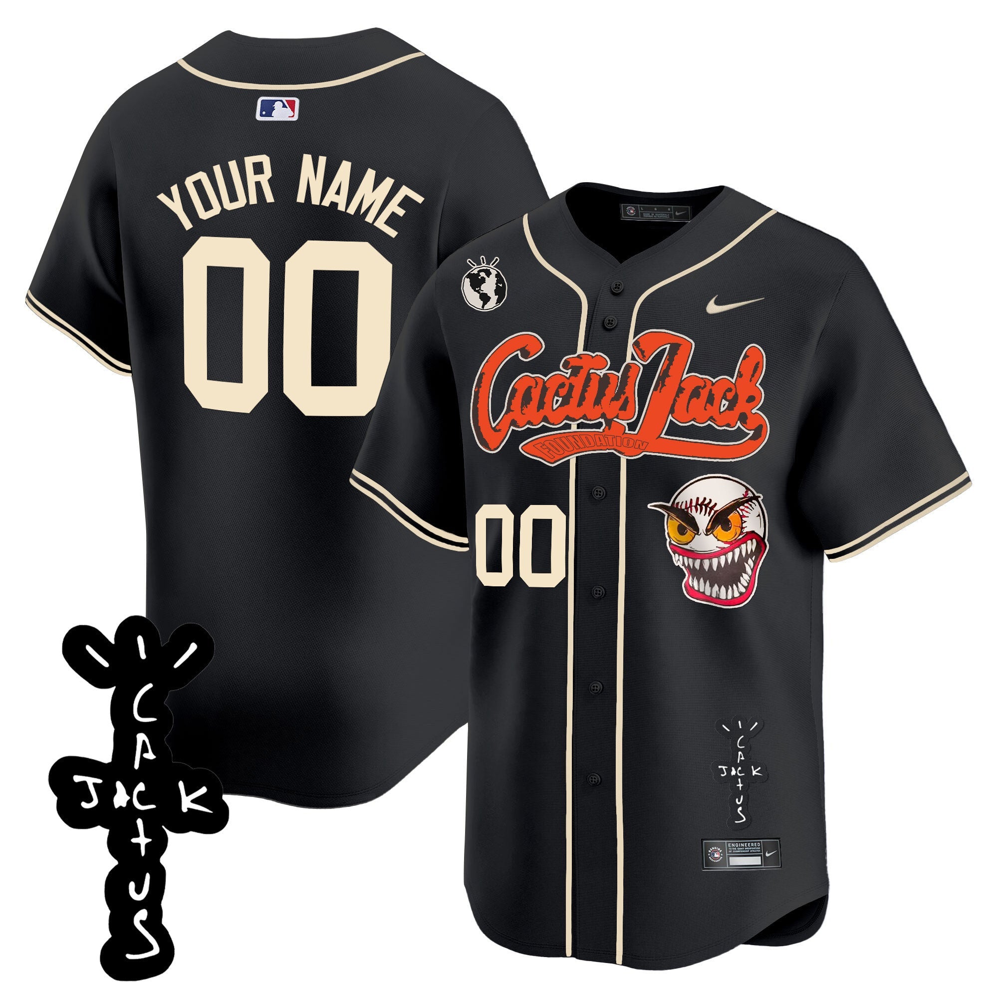 Houston Cactus Jack Patch Vapor Premier Limited Custom Jersey – Stitched