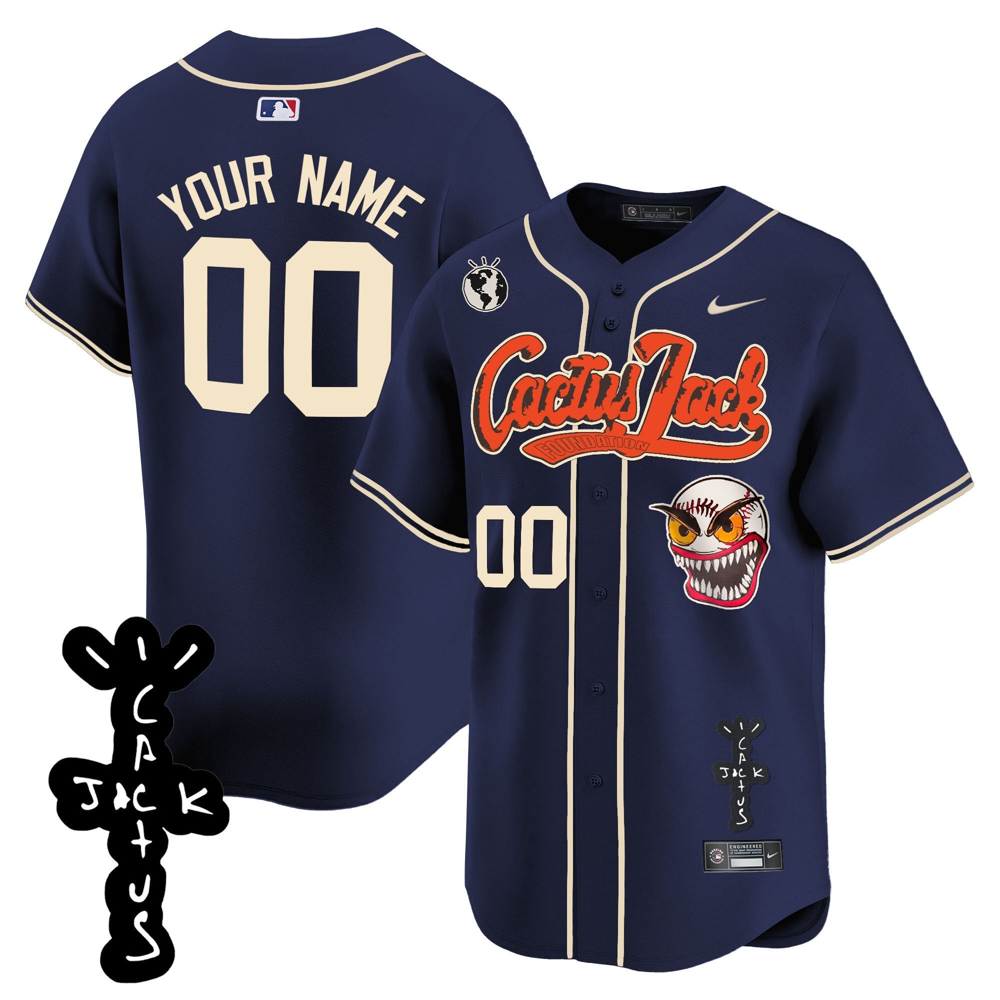 Houston Cactus Jack Patch Vapor Premier Limited Custom Jersey – Stitched