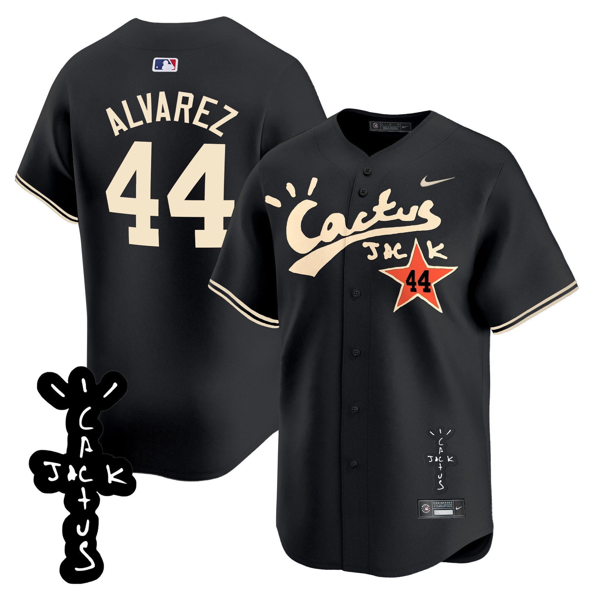 Men’s Houston Cactus Jack Patch Vapor Premier Limited Jersey V2 – Stitched