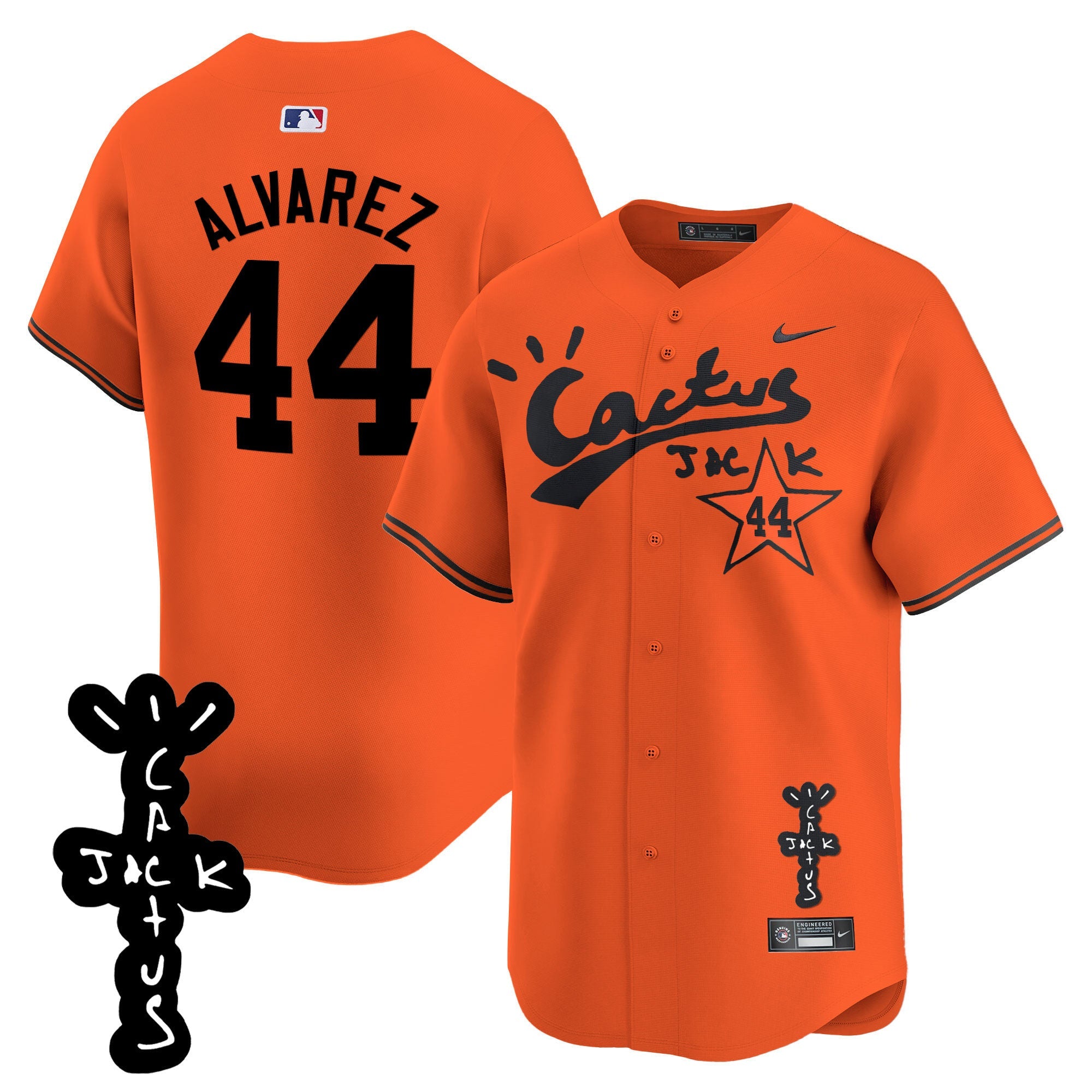 Men’s Houston Cactus Jack Patch Vapor Premier Limited Jersey V2 – Stitched