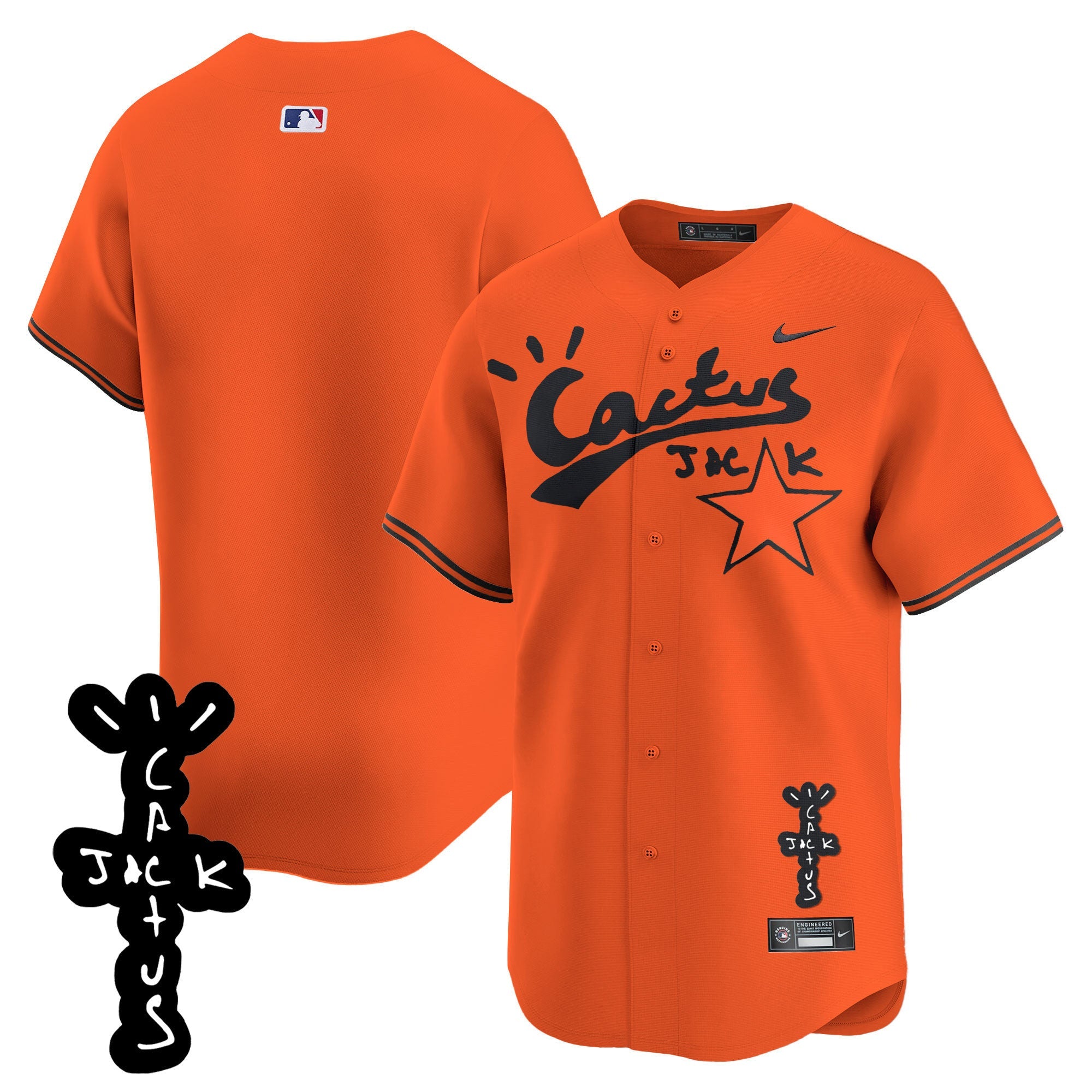 Men’s Houston Cactus Jack Patch Vapor Premier Limited Jersey V2 – Stitched