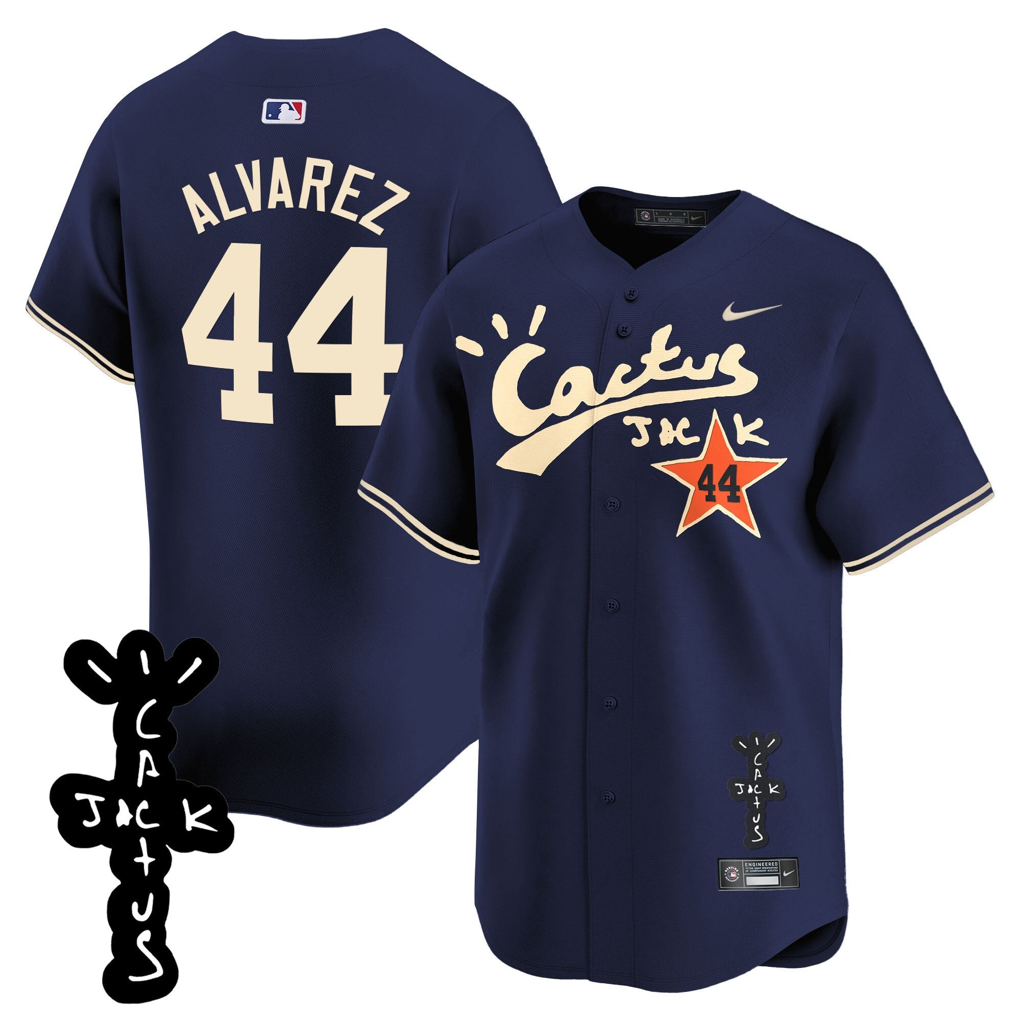 Men’s Houston Cactus Jack Patch Vapor Premier Limited Jersey V2 – Stitched