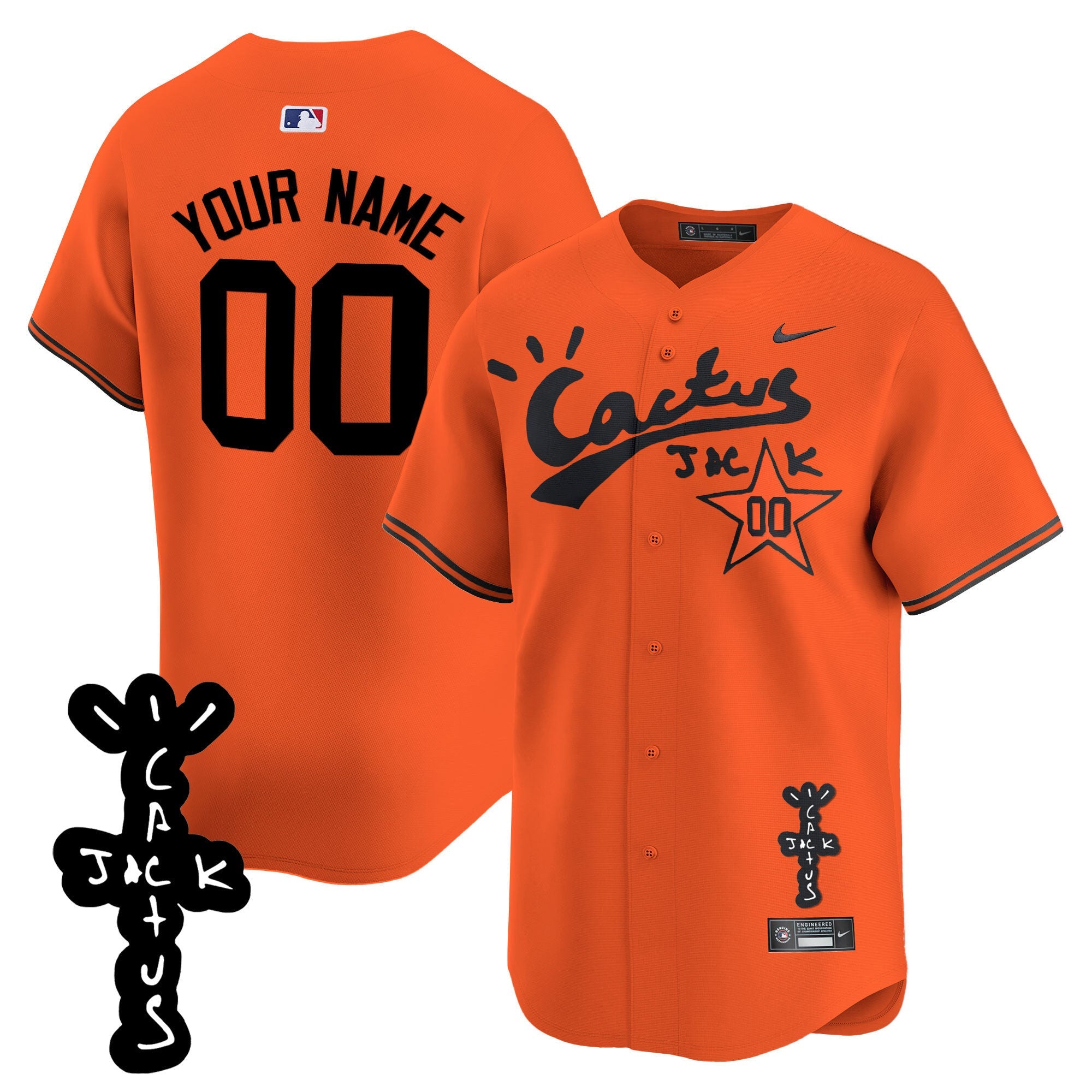 Houston Cactus Jack Patch Vapor Premier Limited Custom Jersey V2 – Stitched