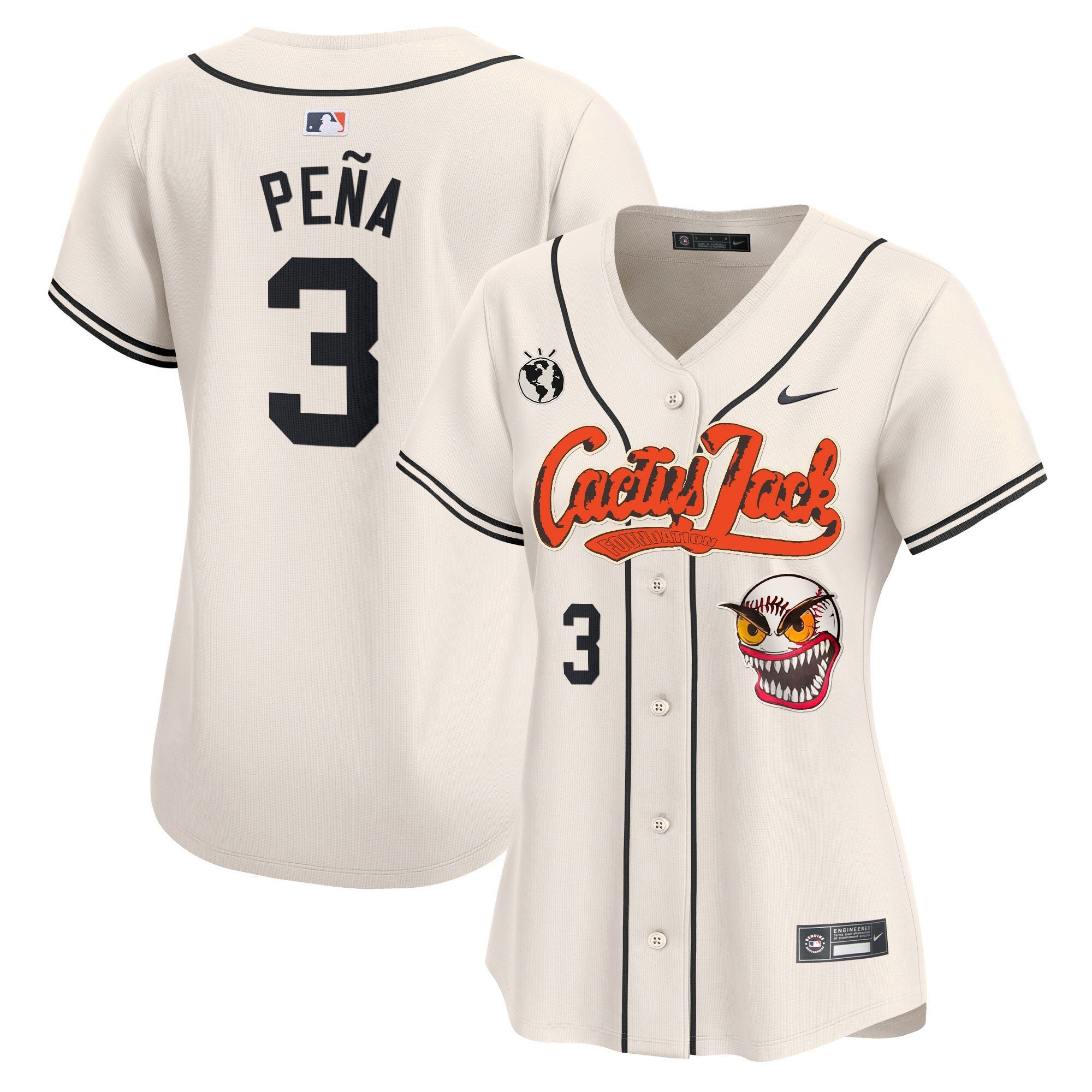 Women’s Houston Cactus Jack Vapor Premier Limited Jersey – Stitched