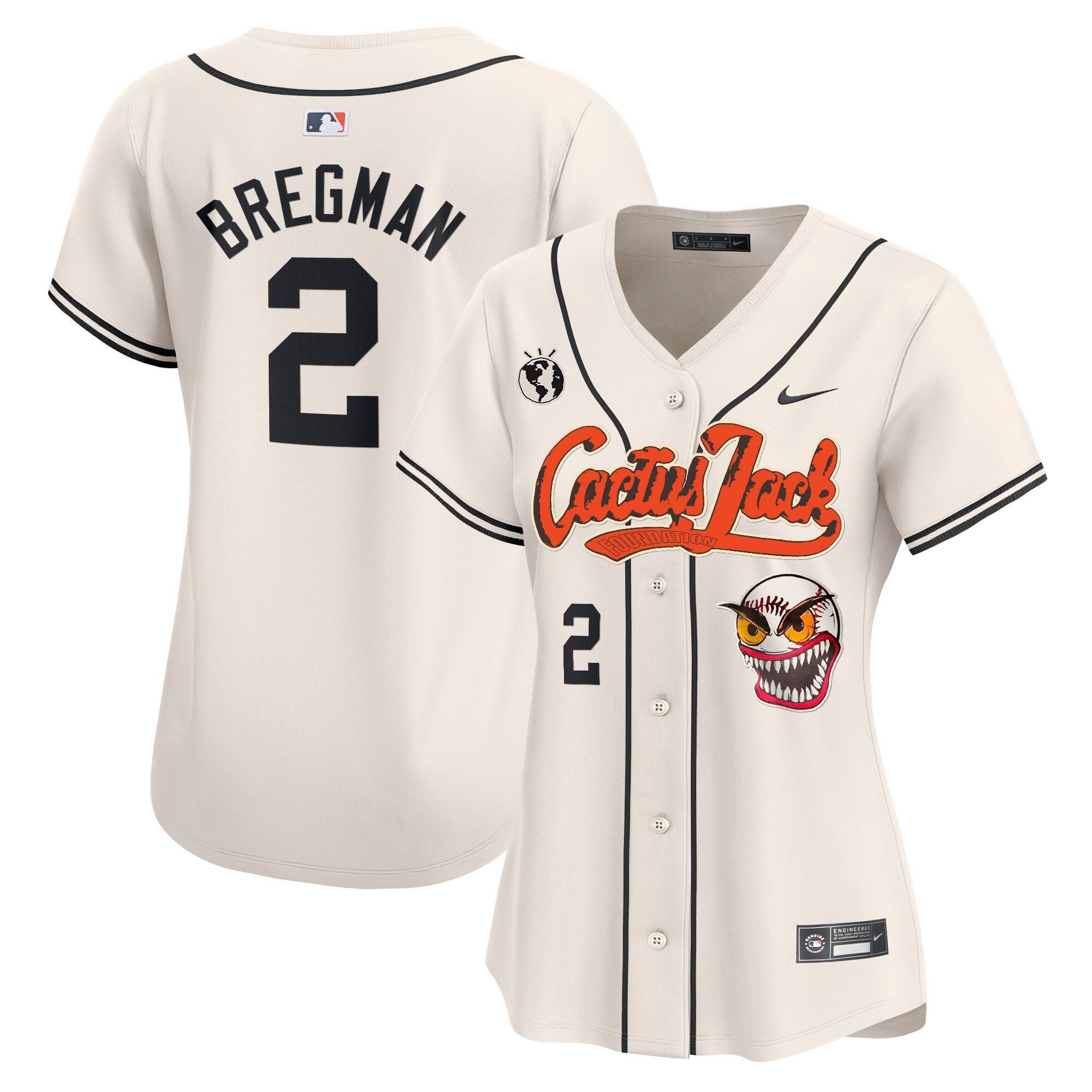 Women’s Houston Cactus Jack Vapor Premier Limited Jersey – Stitched