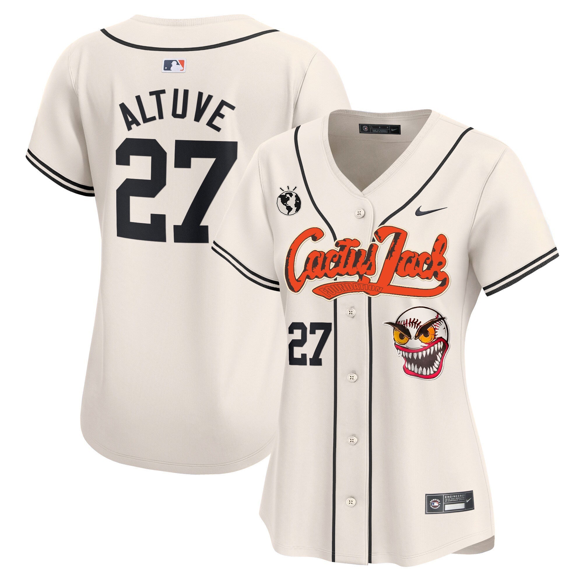 Women’s Houston Cactus Jack Vapor Premier Limited Jersey – Stitched