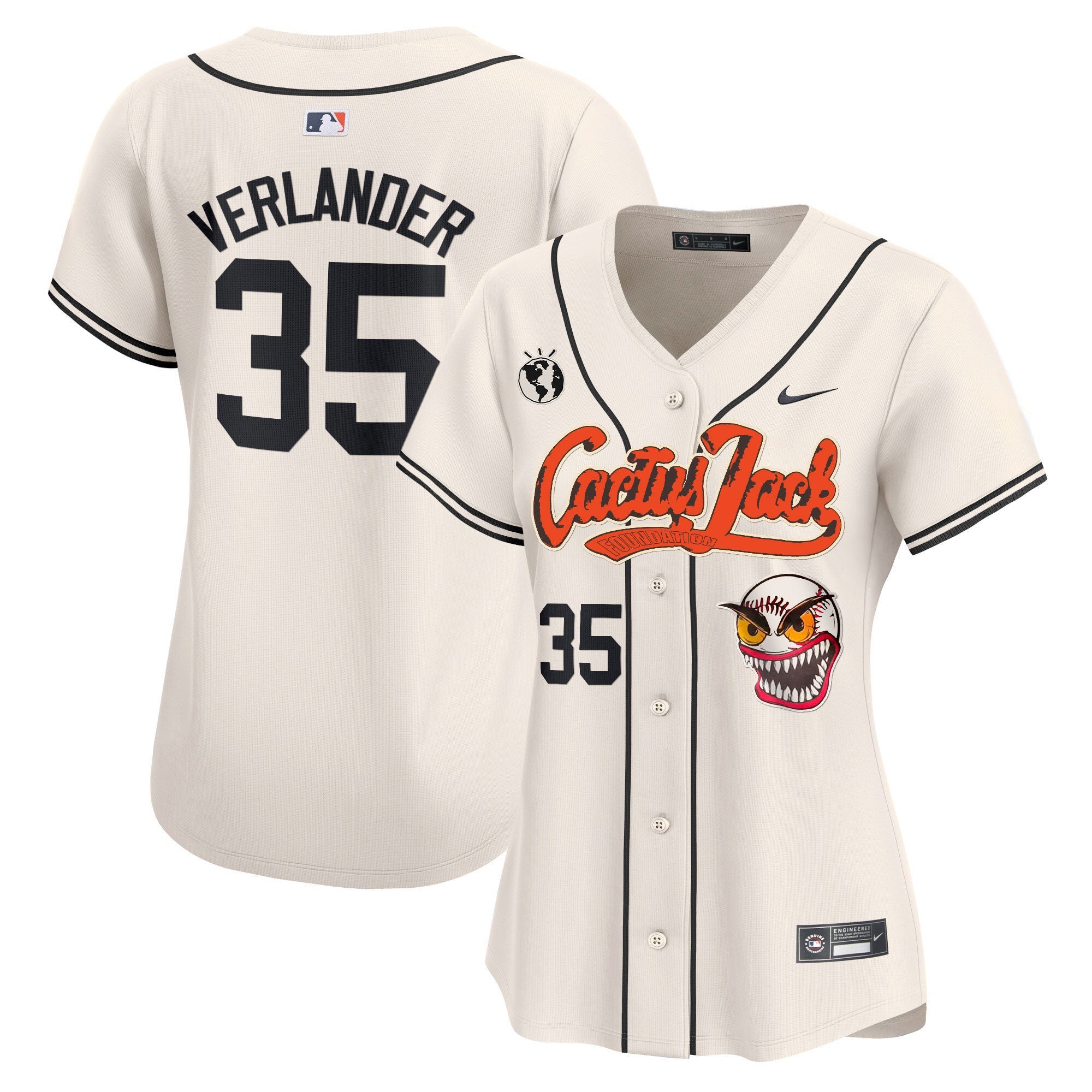 Women’s Houston Cactus Jack Vapor Premier Limited Jersey – Stitched